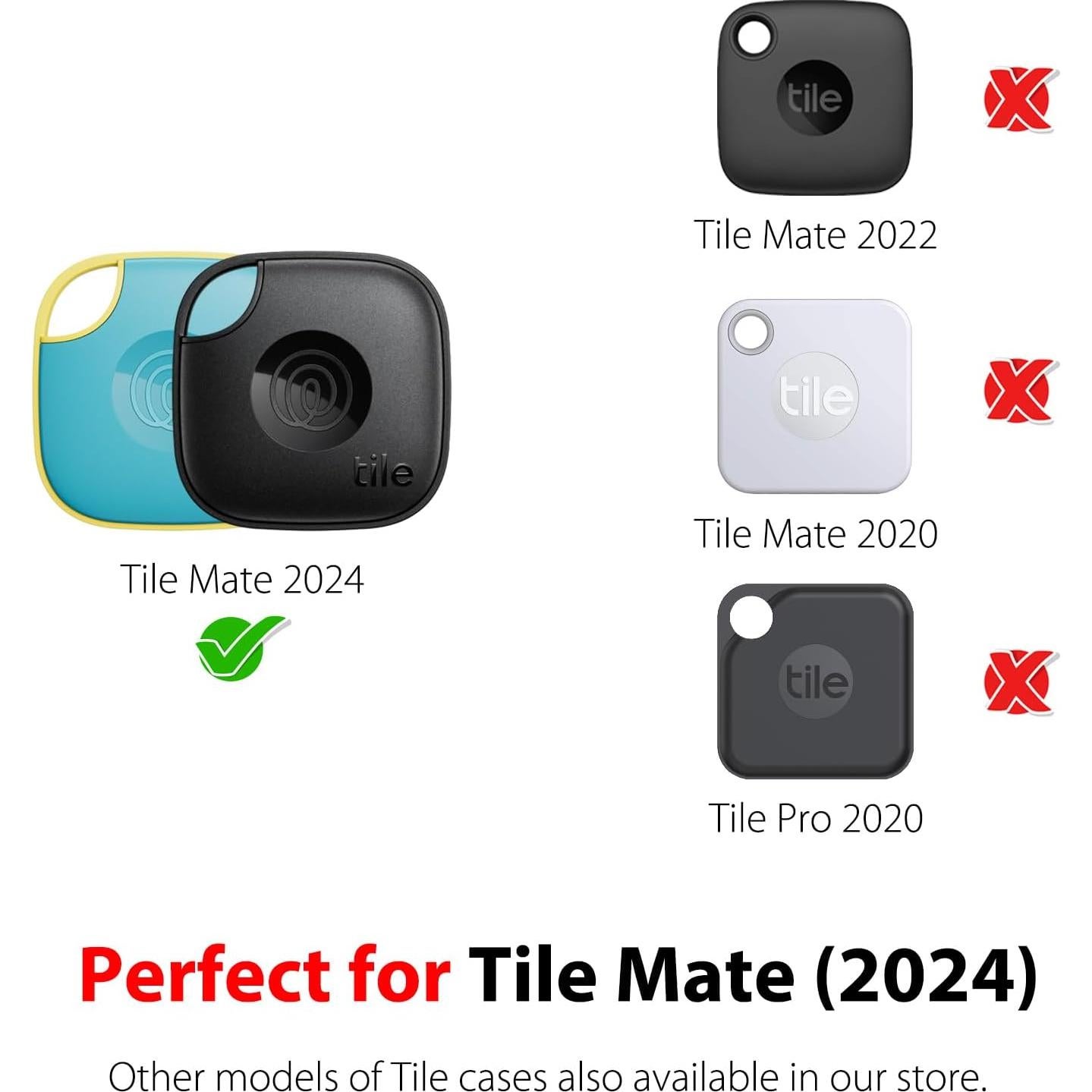 Funda de Silicona Fretime para Tile Mate 2024 - Negro y Rojo