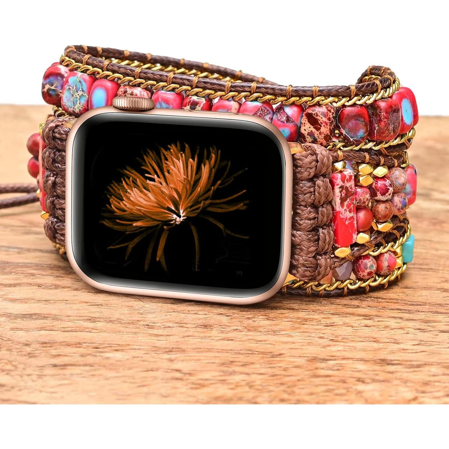 Banda de Reloj Boho Hecha a Mano para Apple Watch 41-49MM