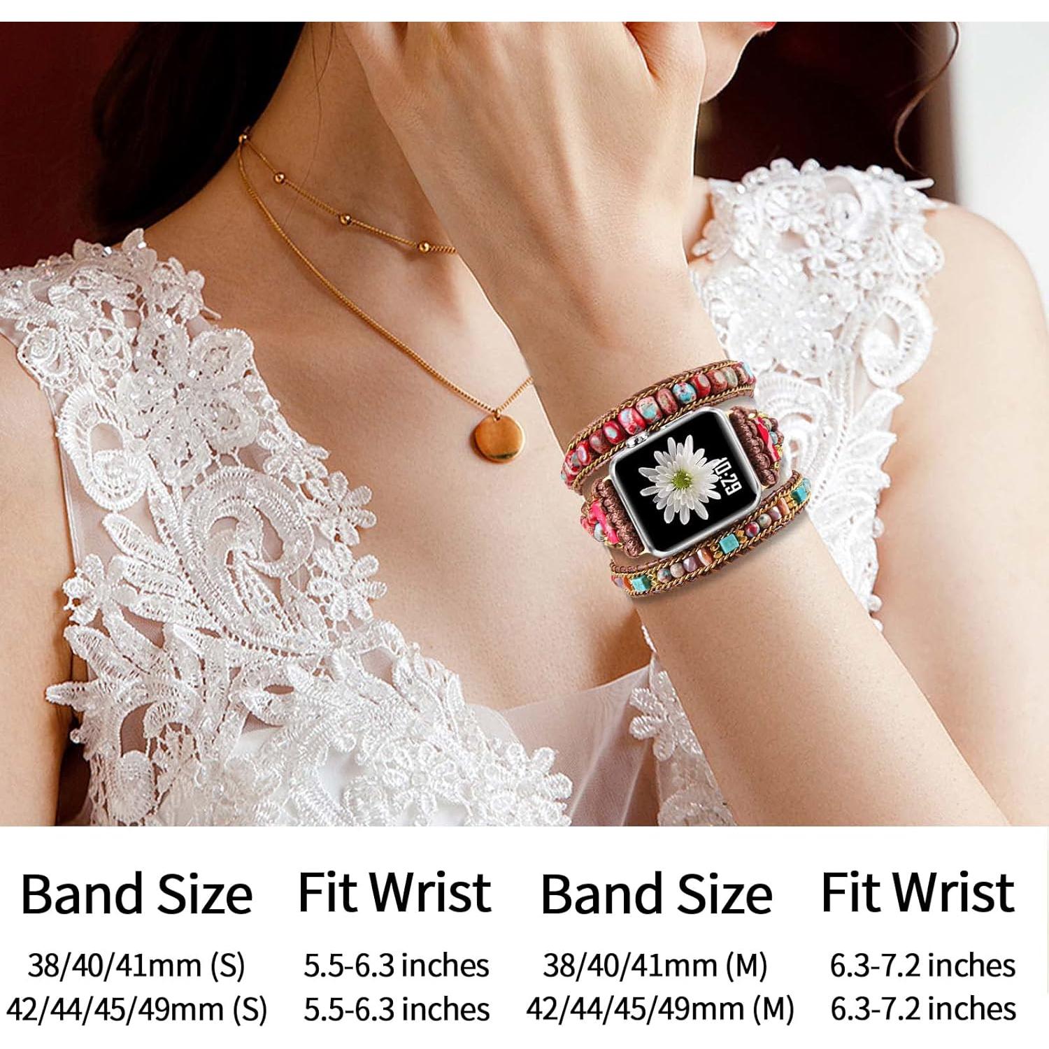 Banda de Reloj Boho Hecha a Mano para Apple Watch 41-49MM