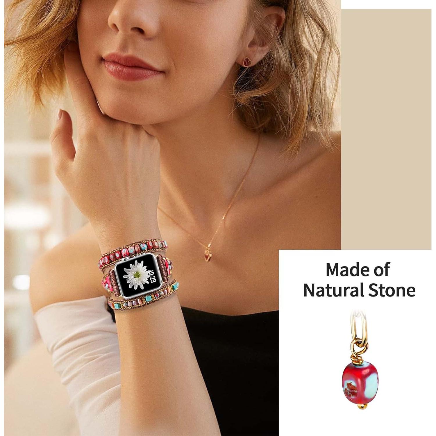 Banda de Reloj Boho Hecha a Mano para Apple Watch 41-49MM