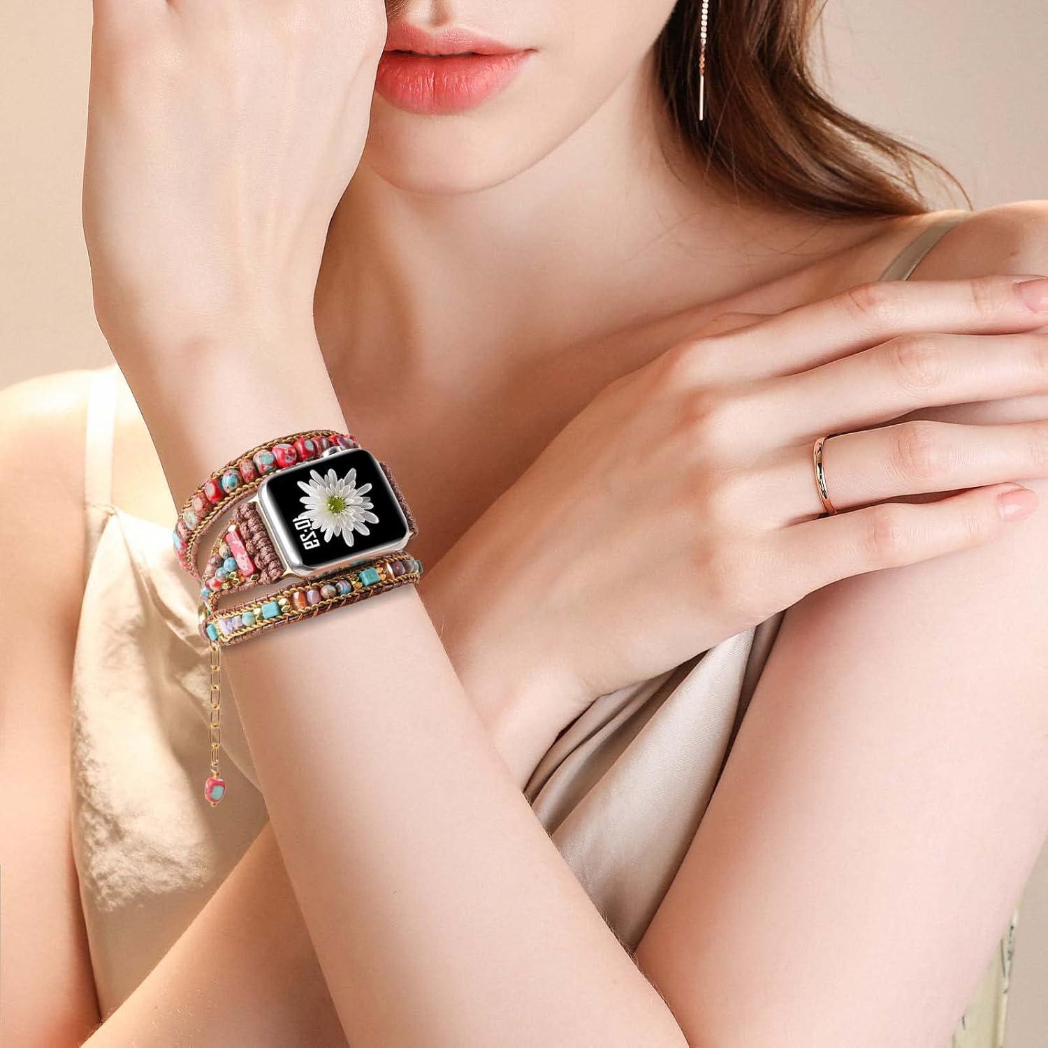 Banda de Reloj Boho Hecha a Mano para Apple Watch 41-49MM