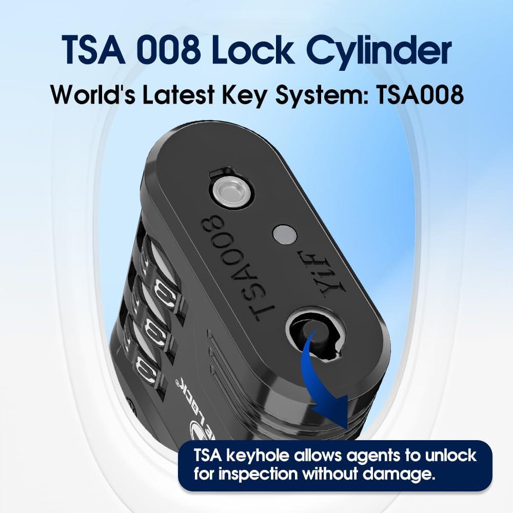 Candado TSA Sure Lock TSA23026 Negro para Equipaje 1 pk