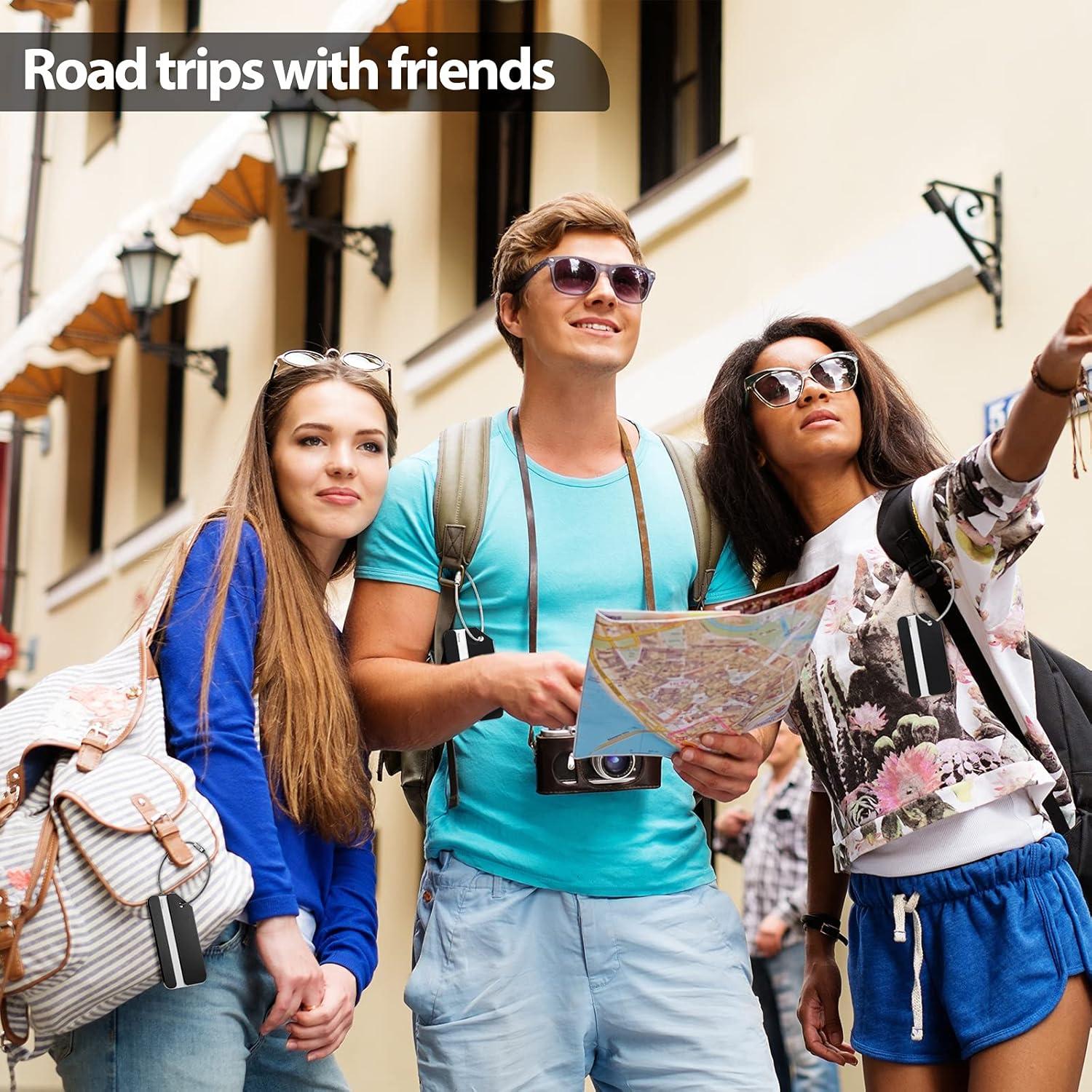 12 Etiquetas de Equipaje Weewooday de Aluminio Negro