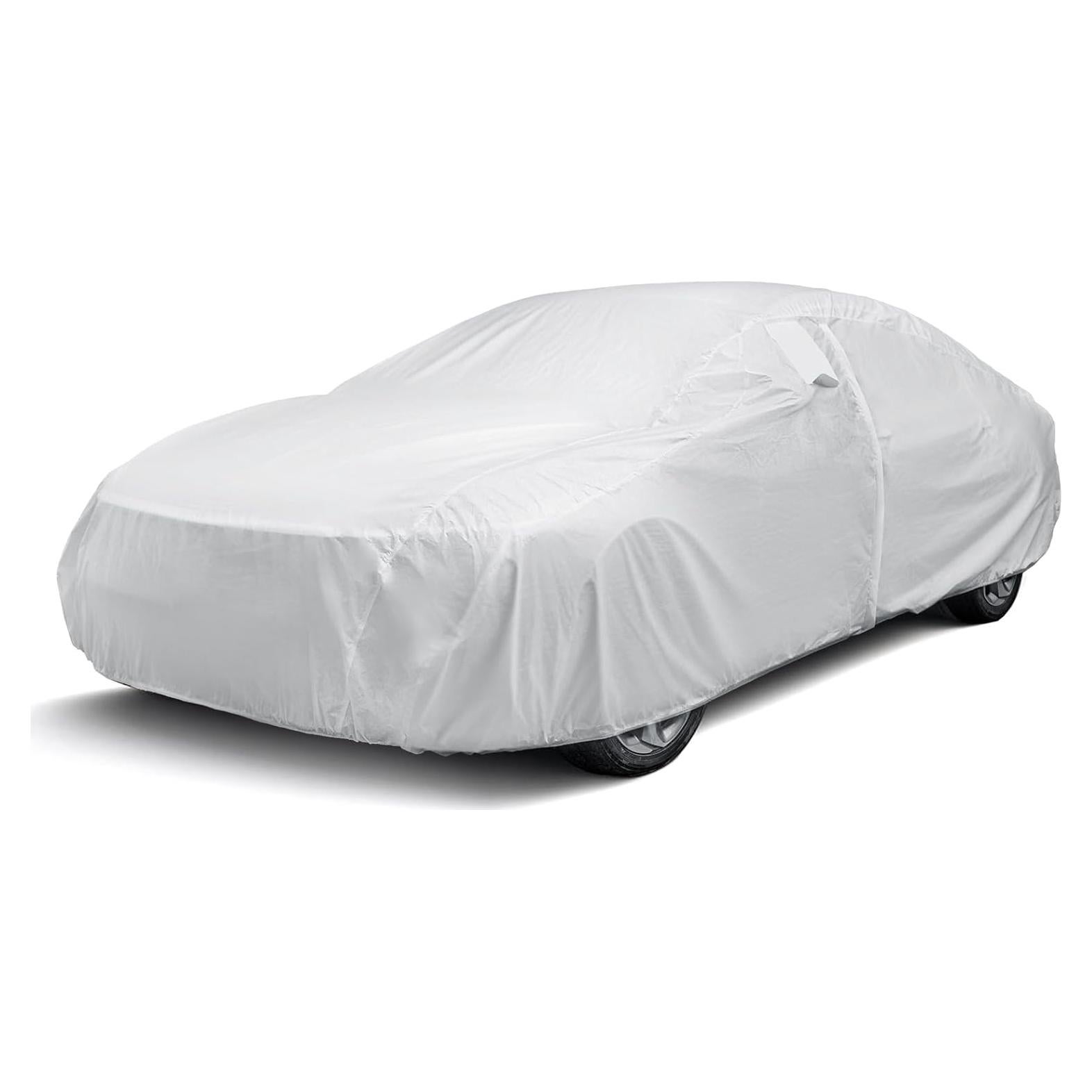 Cubierta de Coche Season Guard Hyvek XL Impermeable Blanca