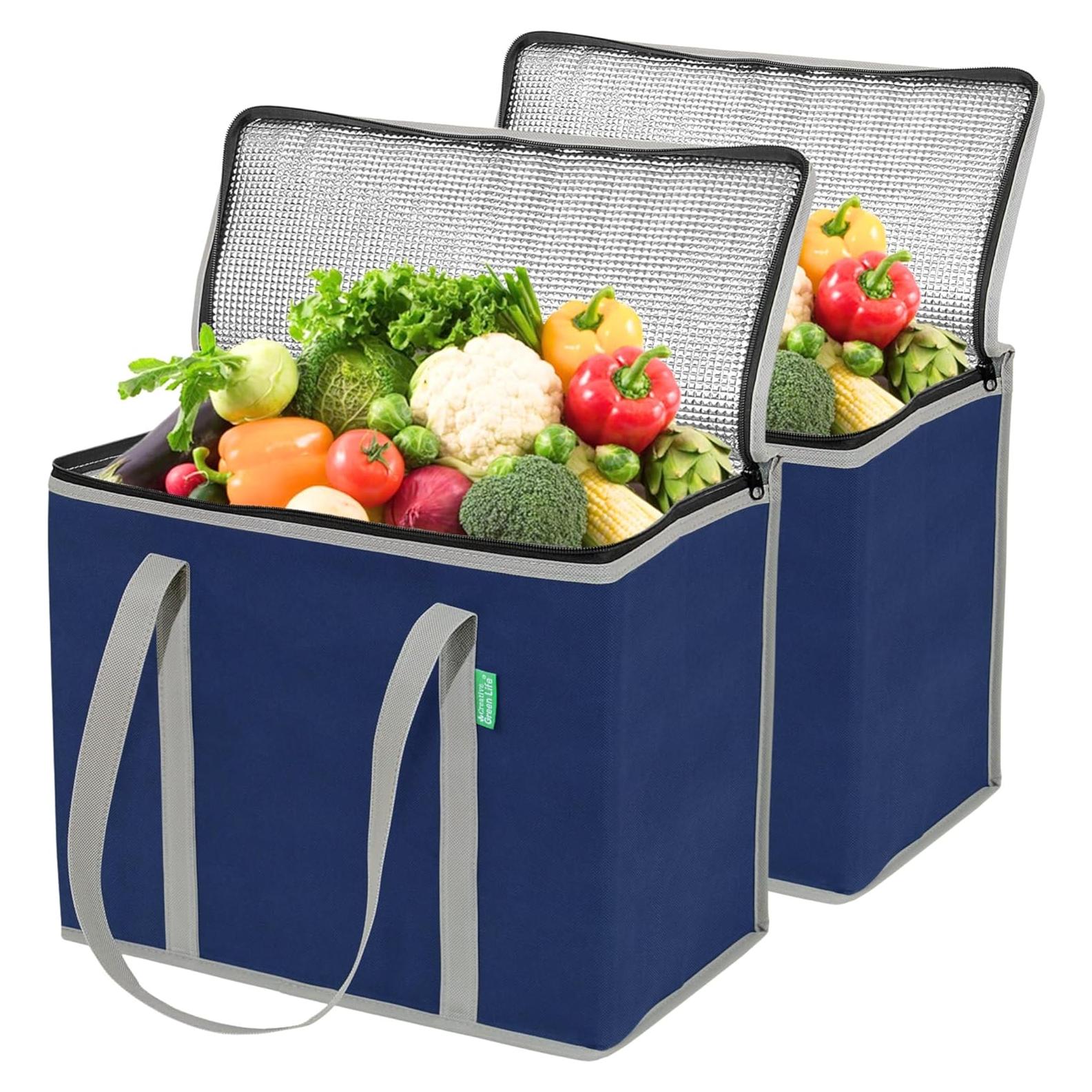 Bolsas de Compras Reutilizables Aisladas Creative Green Life XL - 2 Pack