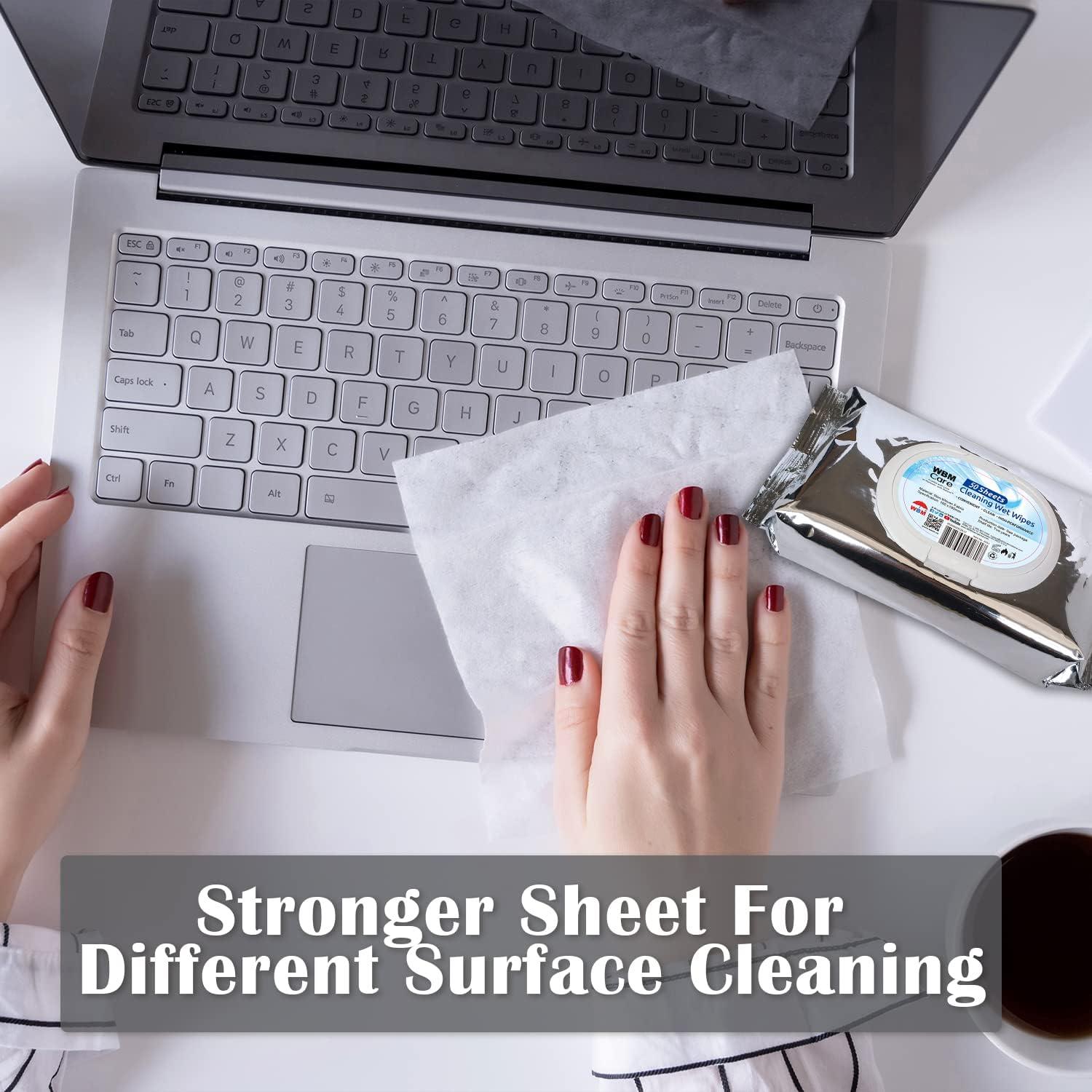 Toallitas de limpieza WBM, 50 hojas, sin fragancia, 3 paquetes