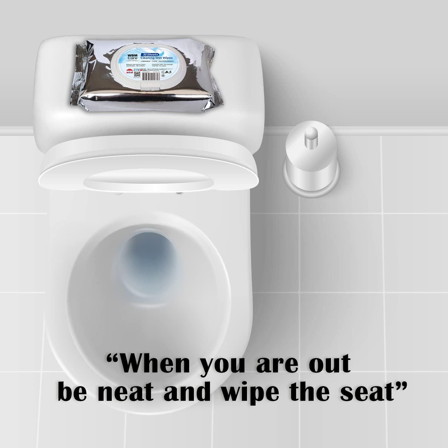 Toallitas de limpieza WBM, 50 hojas, sin fragancia, 3 paquetes