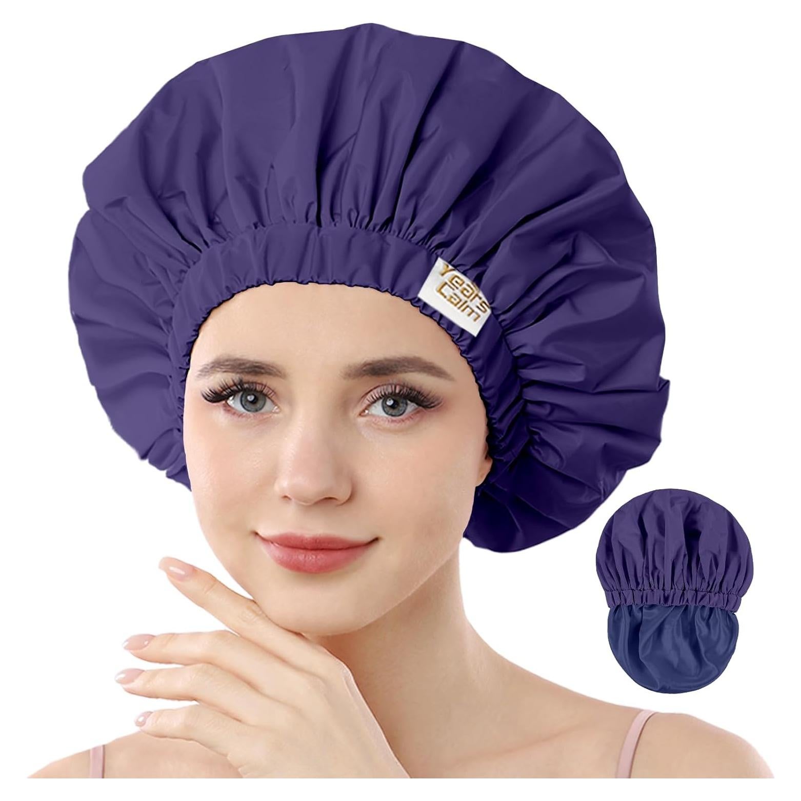 Gorra de Ducha Reutilizable Años Calm Azul Oscuro 33 cm