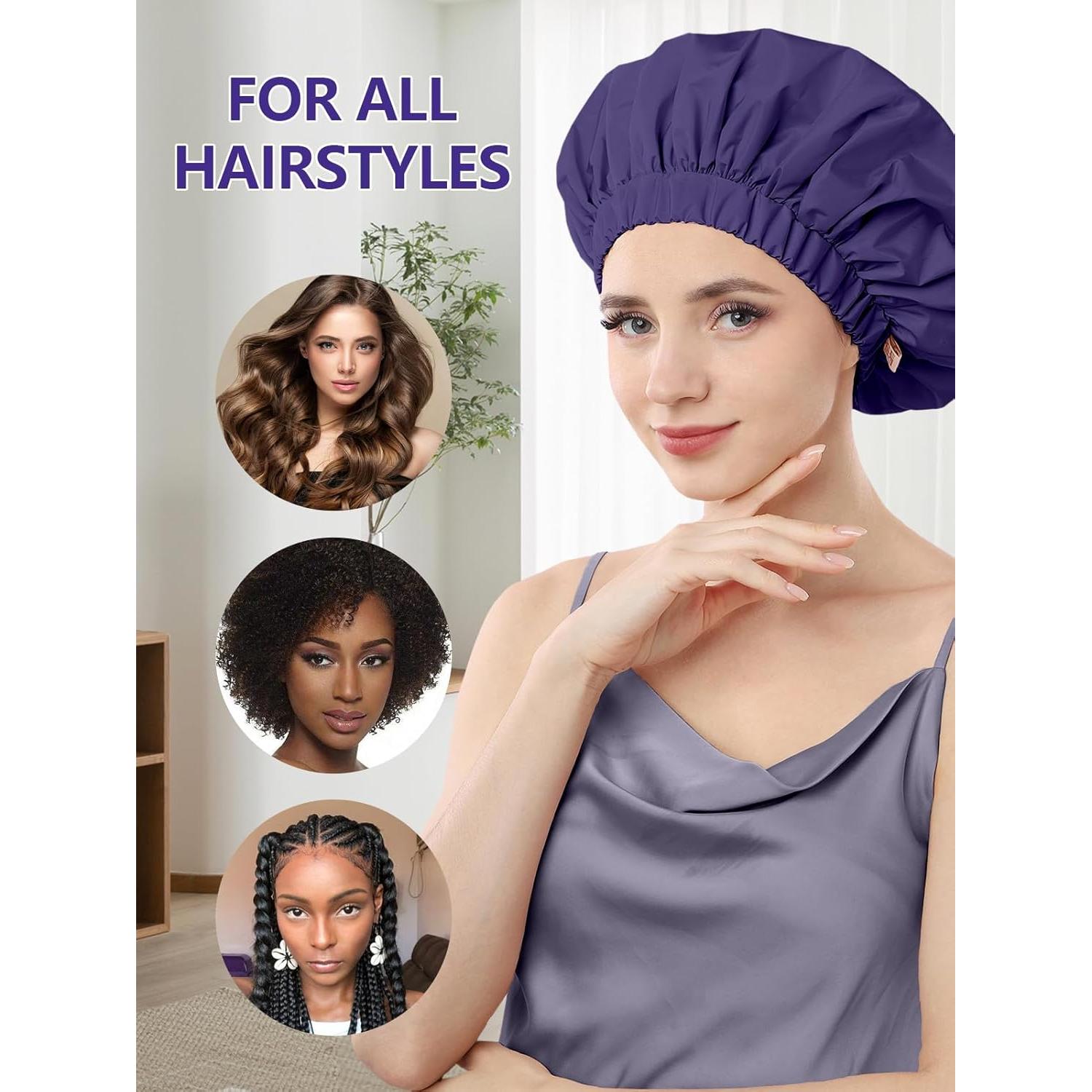 Gorra de Ducha Reutilizable Años Calm Azul Oscuro 33 cm