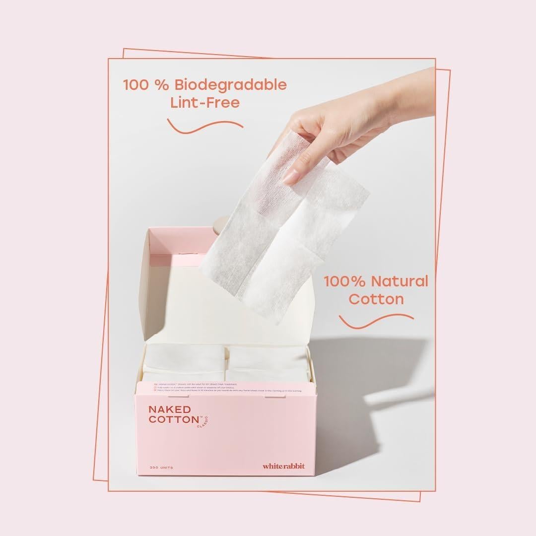 Discos de Algodón Faciales Premium Conejo Blanco 100 Unidades