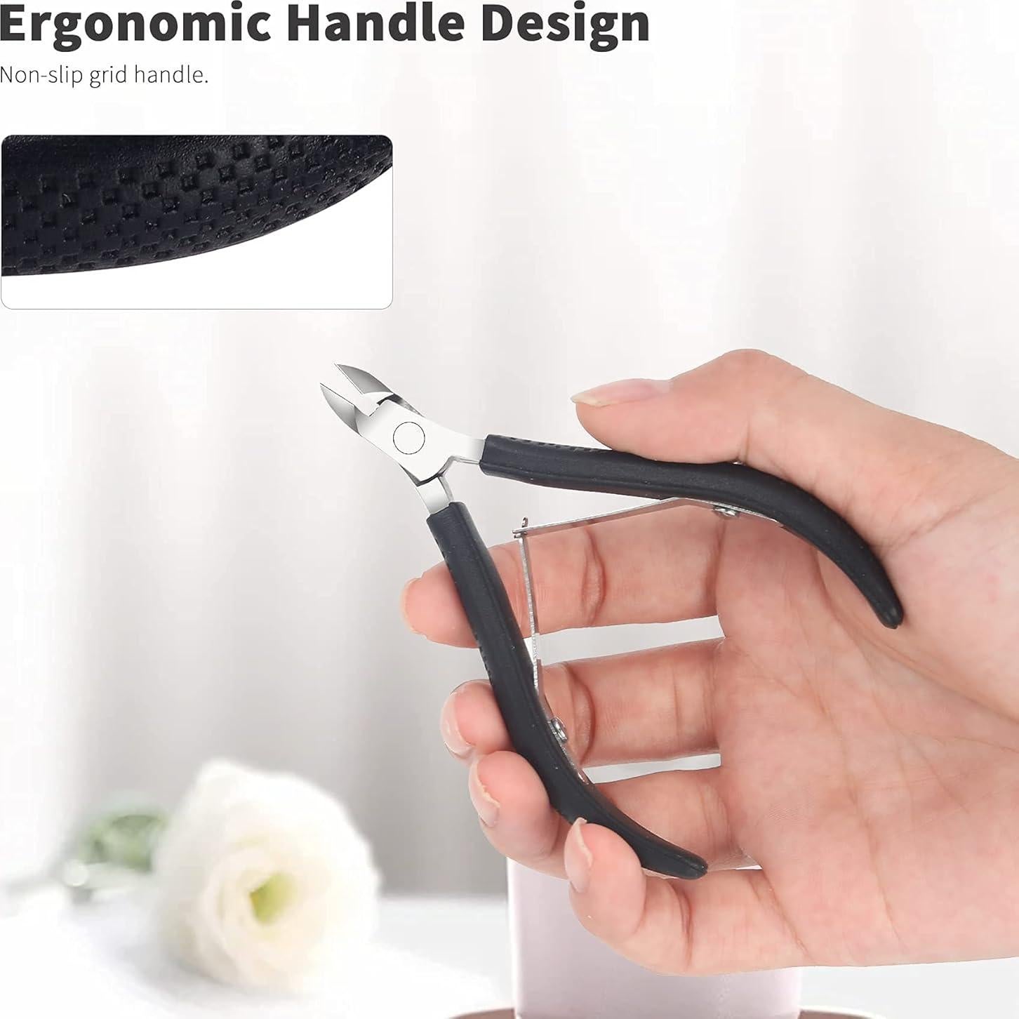 Cortador de Cutículas FVION Acero Inoxidable 9mm Negro