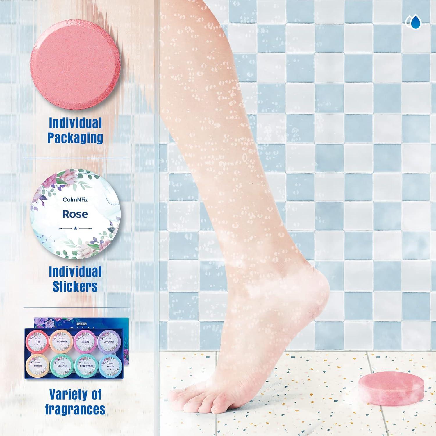 Pastillas de Vapor para Ducha CalmNFiz - 8 Fragancias Naturales