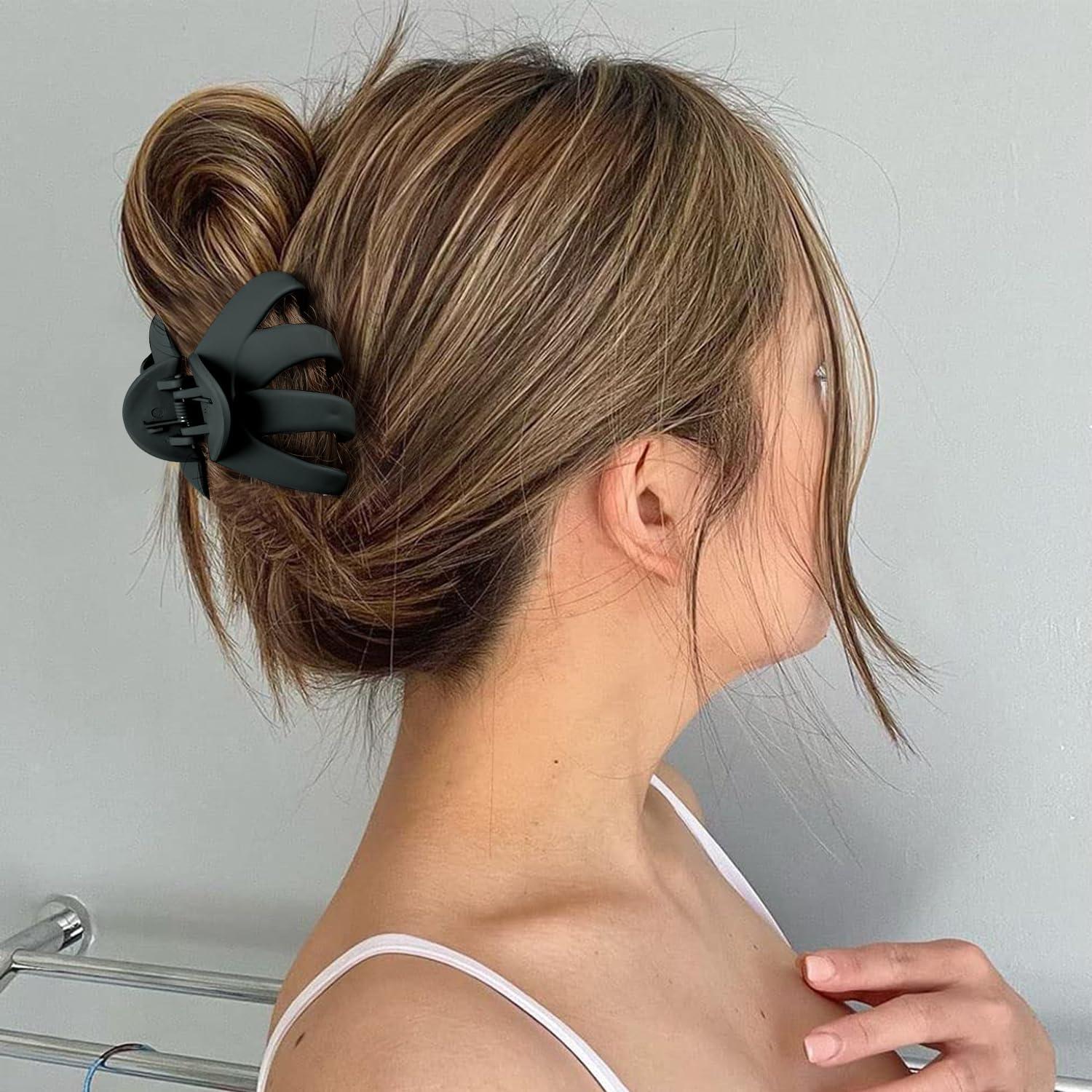 Pinzas para Cabello de Pulpo Maorulu Negras Medianas 7.1 cm