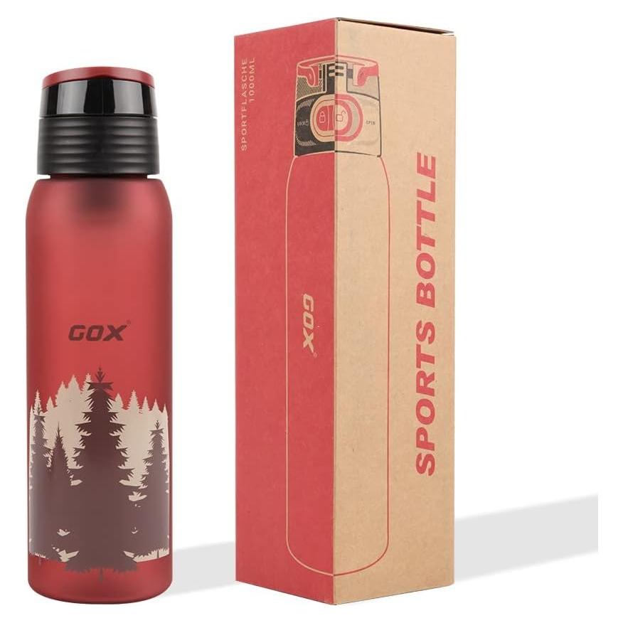 Botella de Agua Infusora GOX 0.95L Boca Ancha Cranberry