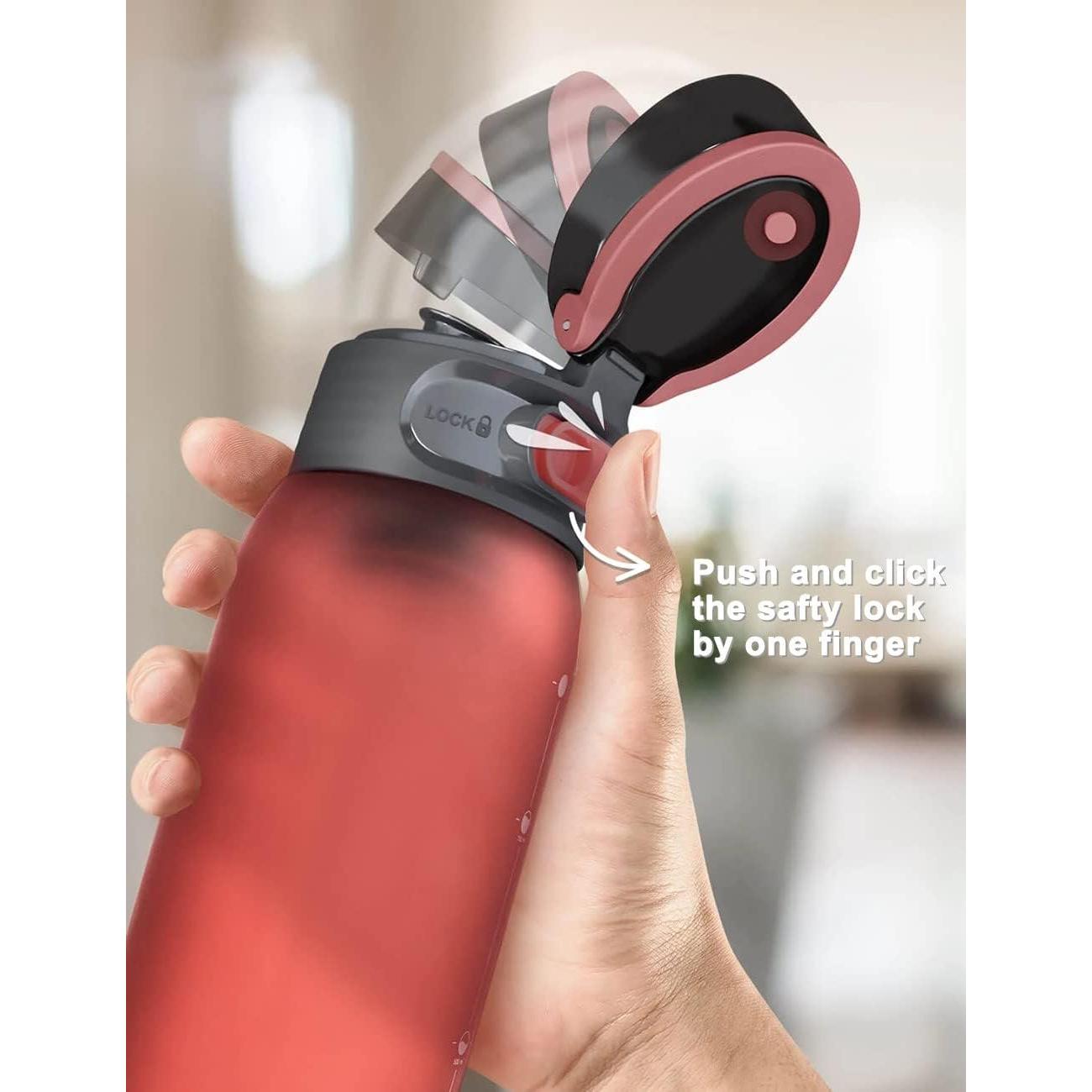 Botella de Agua Infusora GOX 0.95L Boca Ancha Cranberry