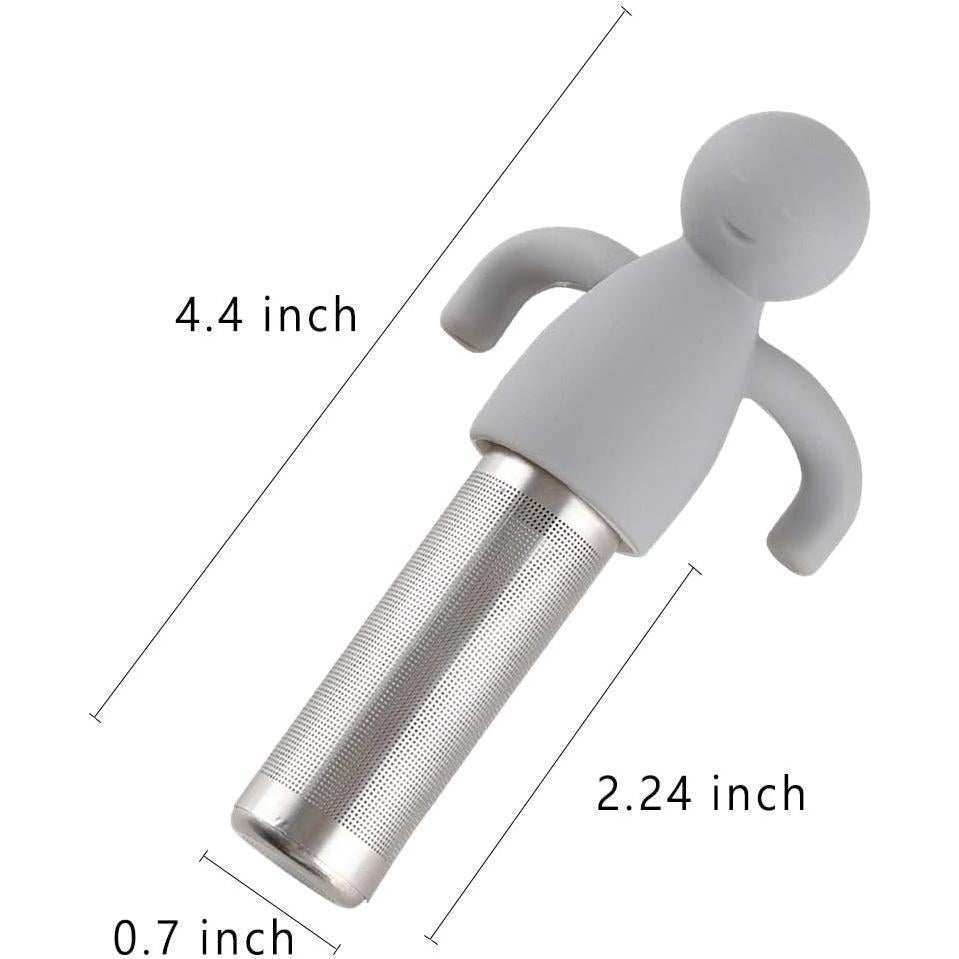 Infusor de Té Leden Acero Inoxidable con Mango de Silicona Gris