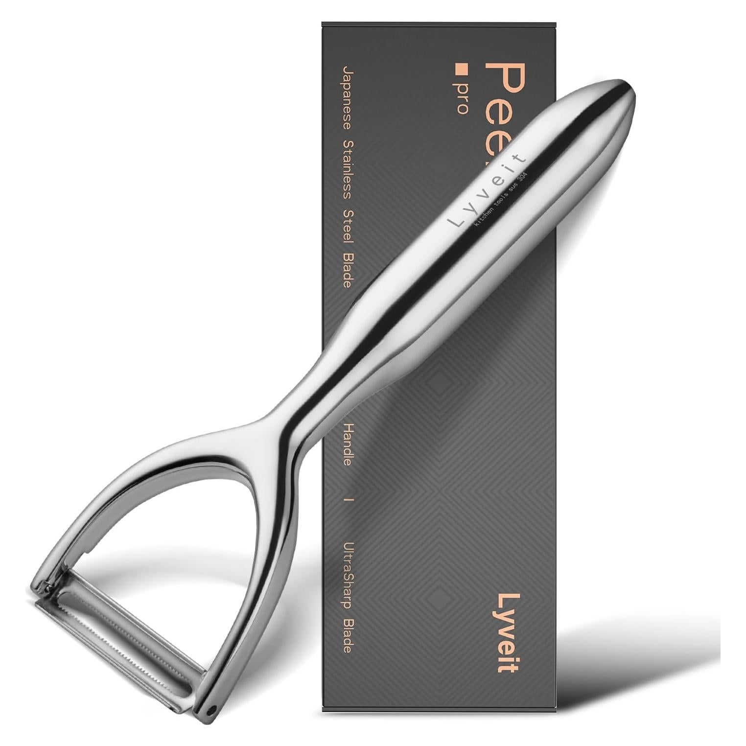 Pelador de Verduras Lyveit Acero Inoxidable 304 Cuchilla Serrada