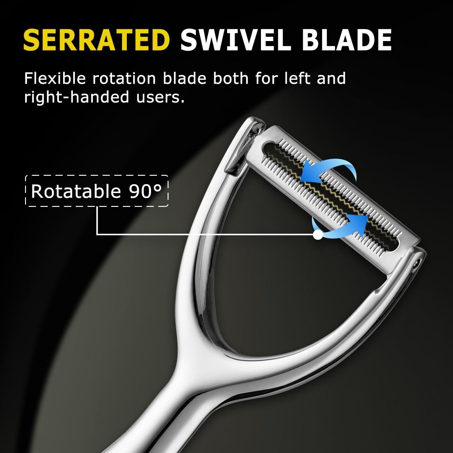 Pelador de Verduras Lyveit Acero Inoxidable 304 Cuchilla Serrada