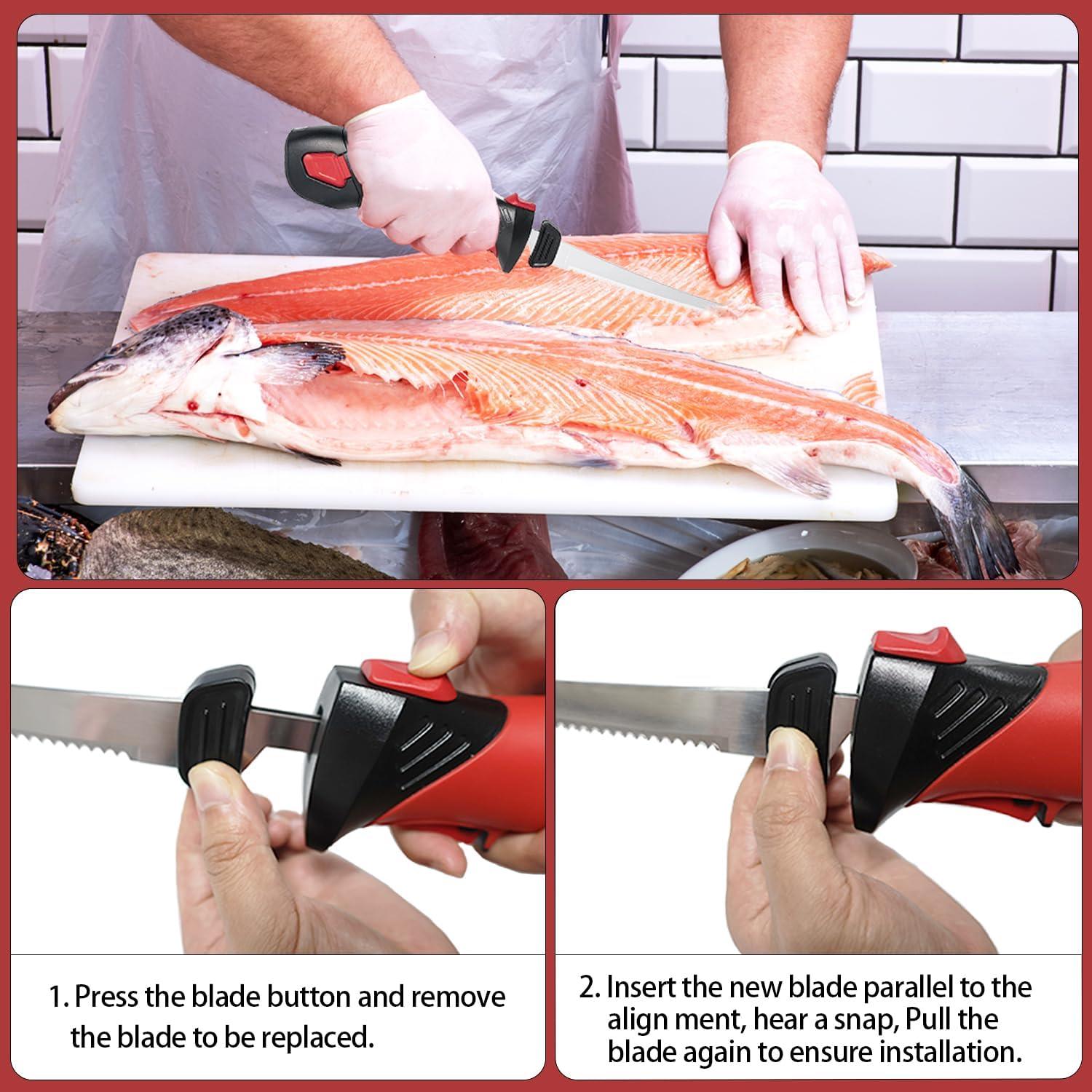 Cuchillo Eléctrico Inalámbrico Pratuor 20.32 cm Acero Inoxidable