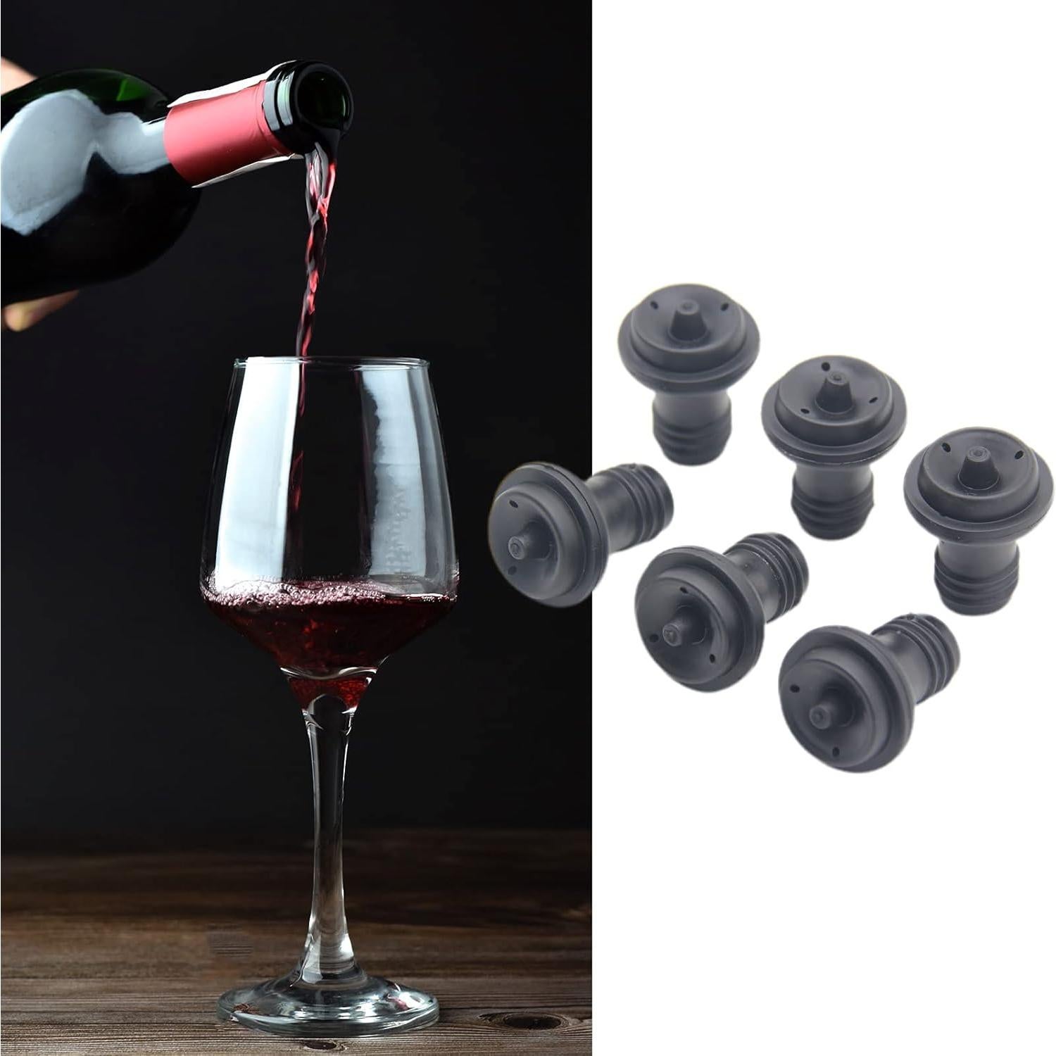 Tapones de Vacío para Botellas de Vino NIUQIUP - Paquete de 6