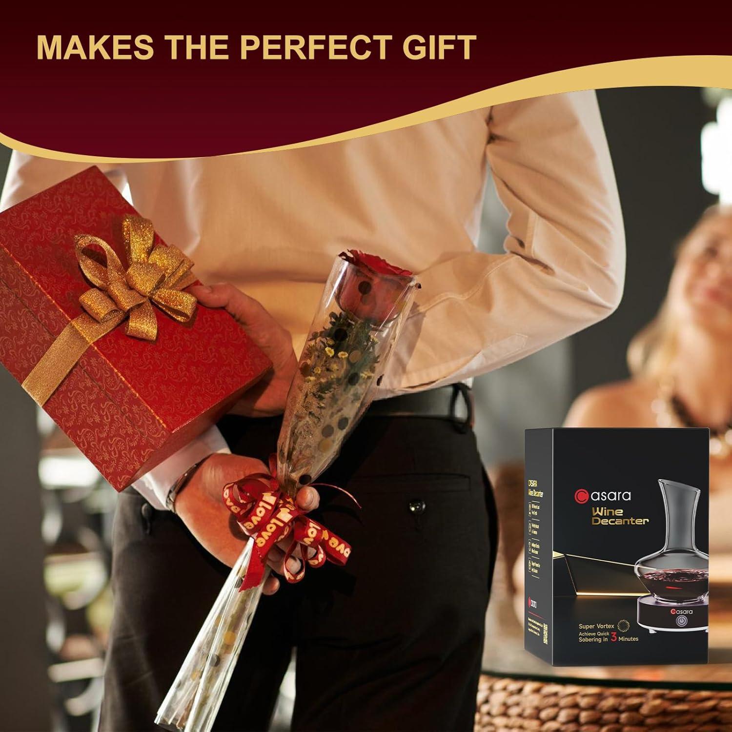 Decantador de Vino Eléctrico Casara 850ml con Base Automática