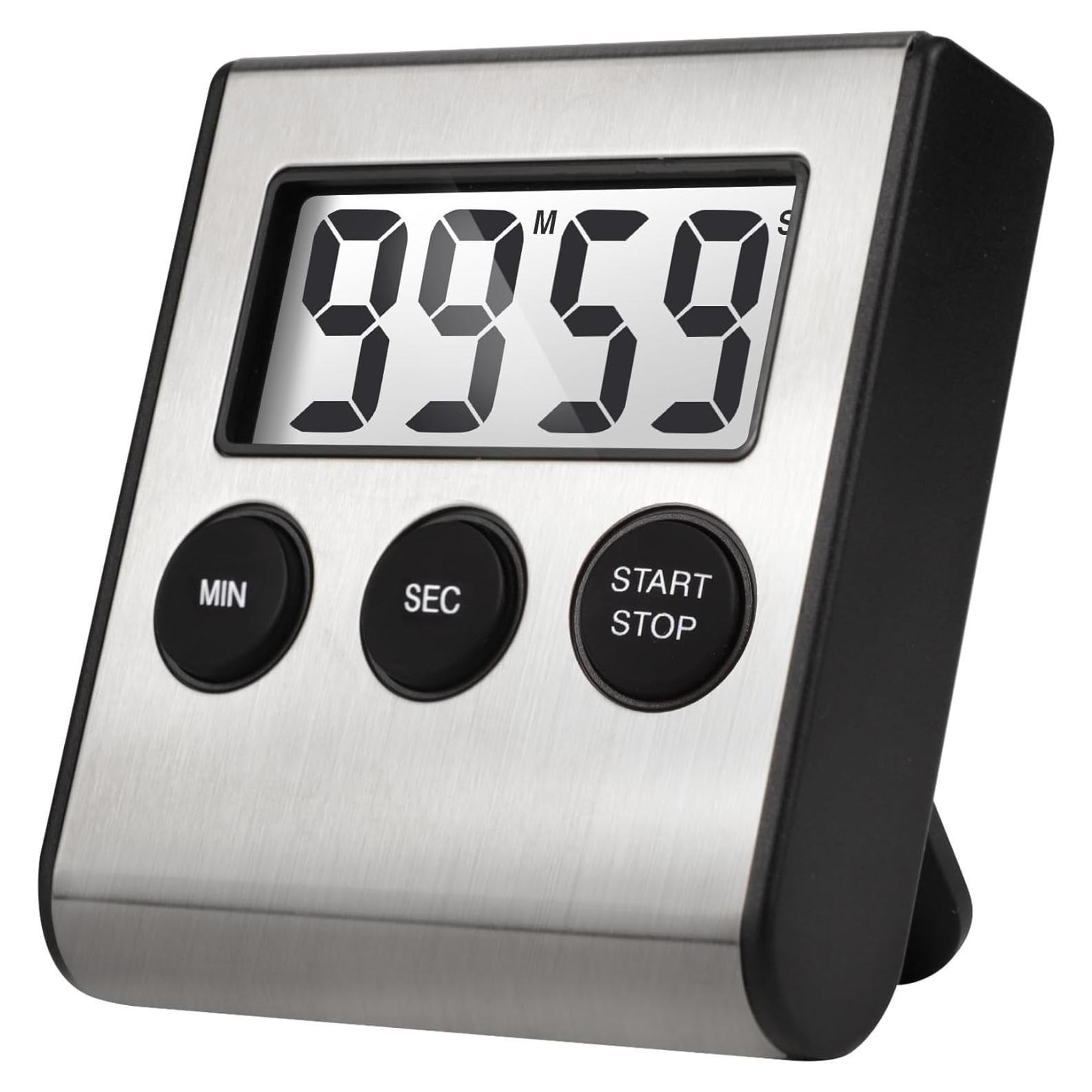 Temporizador Digital Magnético AOUVES Acero Inoxidable 99 Min