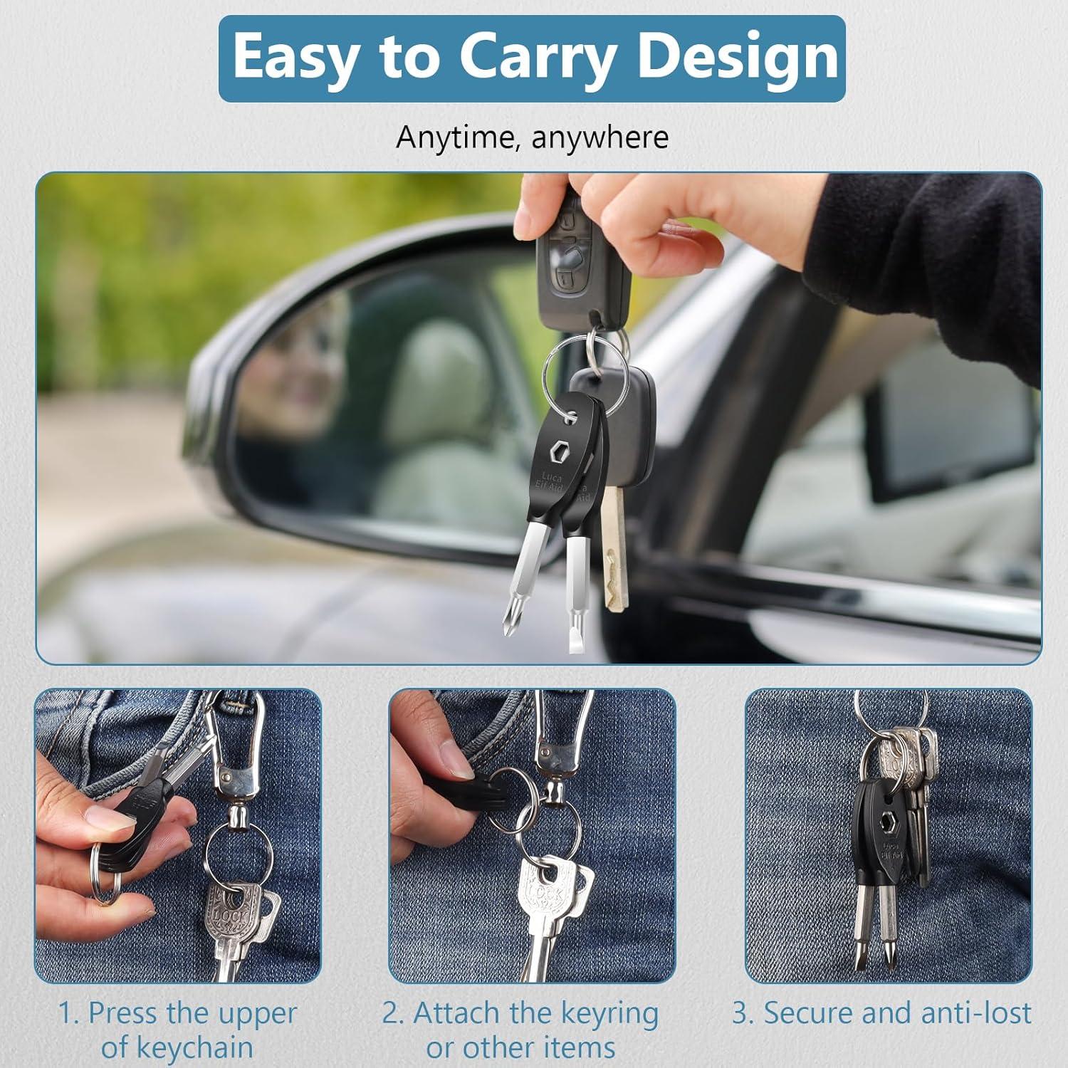 Llavero Destornillador Multitool Luca Elf Aid 4 en 1 Plata