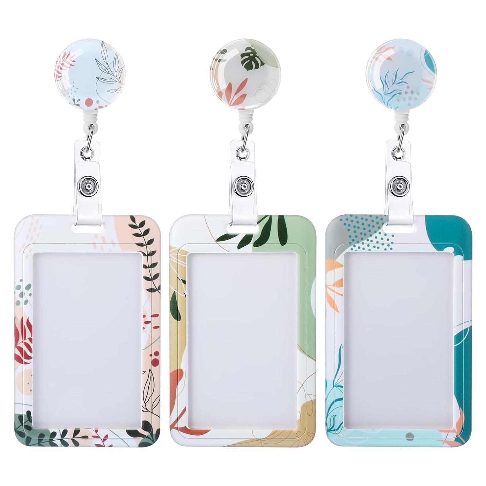 Set de 3 Titulares de Identificación Boho BESARME con Carrete Retráctil