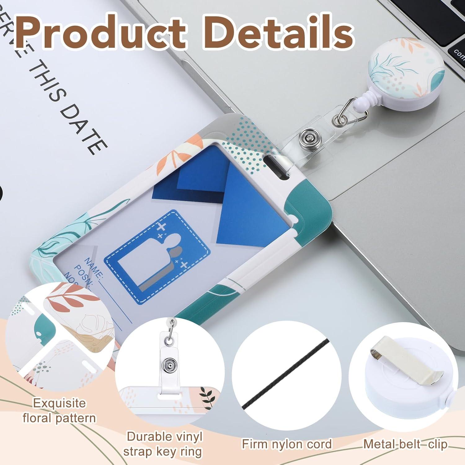 Set de 3 Titulares de Identificación Boho BESARME con Carrete Retráctil