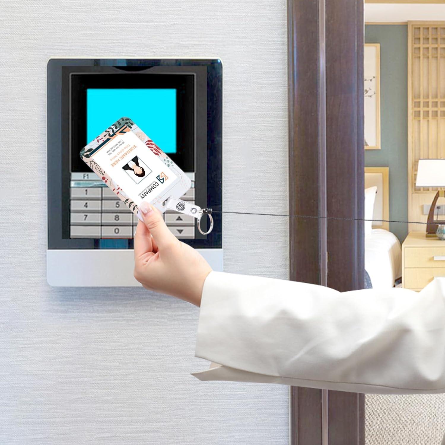 Set de 3 Titulares de Identificación Boho BESARME con Carrete Retráctil