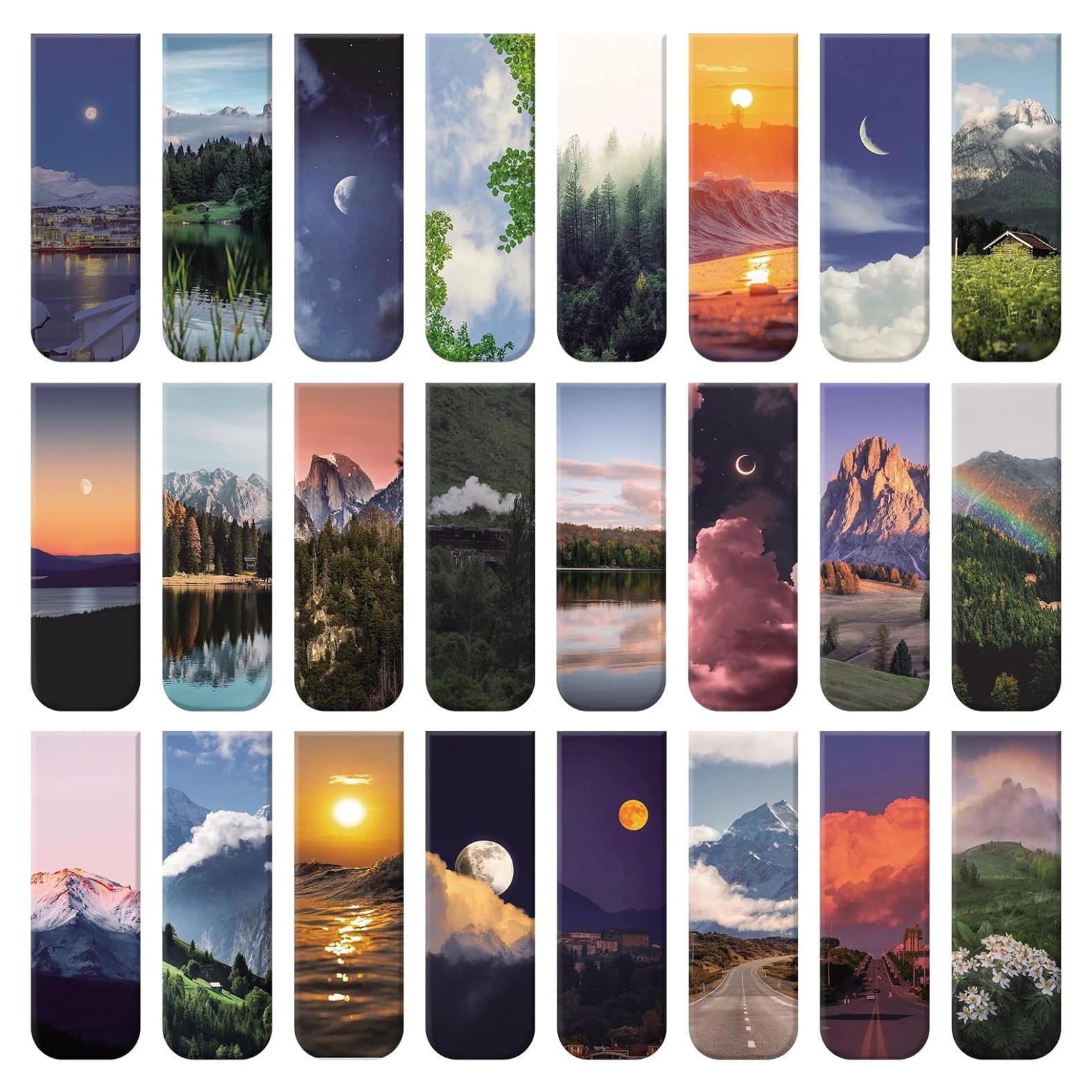 48 Pcs Marcadores de Libros Magnéticos WSICSE - 24 Estilos