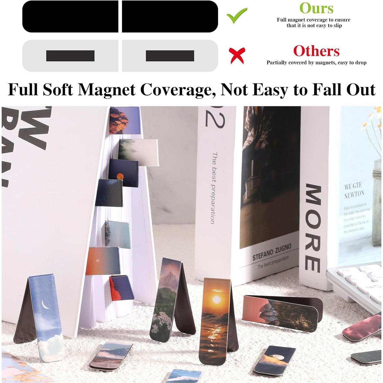 48 Pcs Marcadores de Libros Magnéticos WSICSE - 24 Estilos