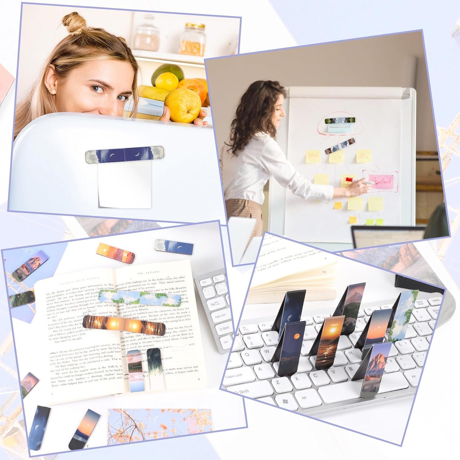 48 Pcs Marcadores de Libros Magnéticos WSICSE - 24 Estilos