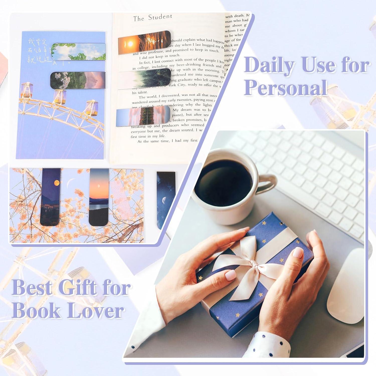 48 Pcs Marcadores de Libros Magnéticos WSICSE - 24 Estilos