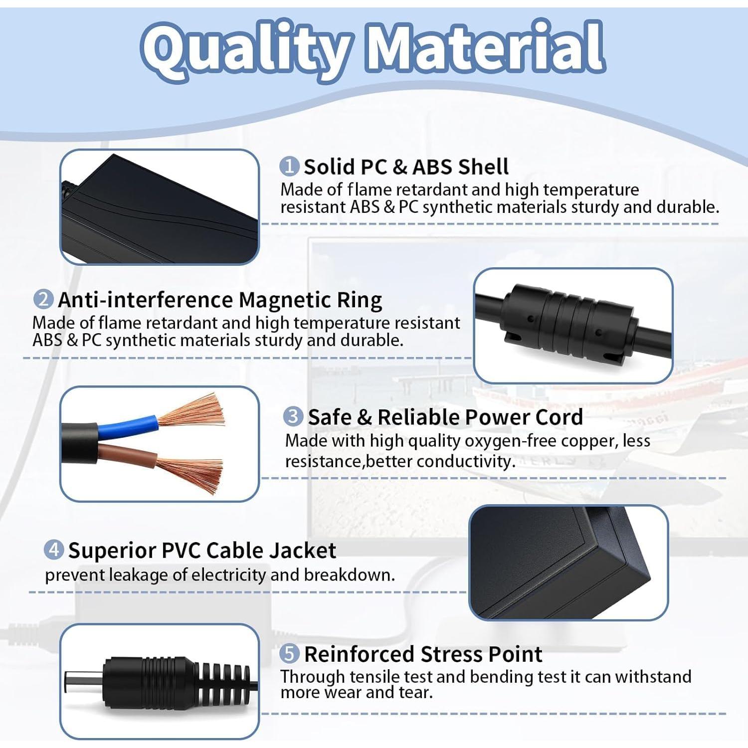Fuente de Alimentación 12V 5A Waysse Adaptador AC DC 60W