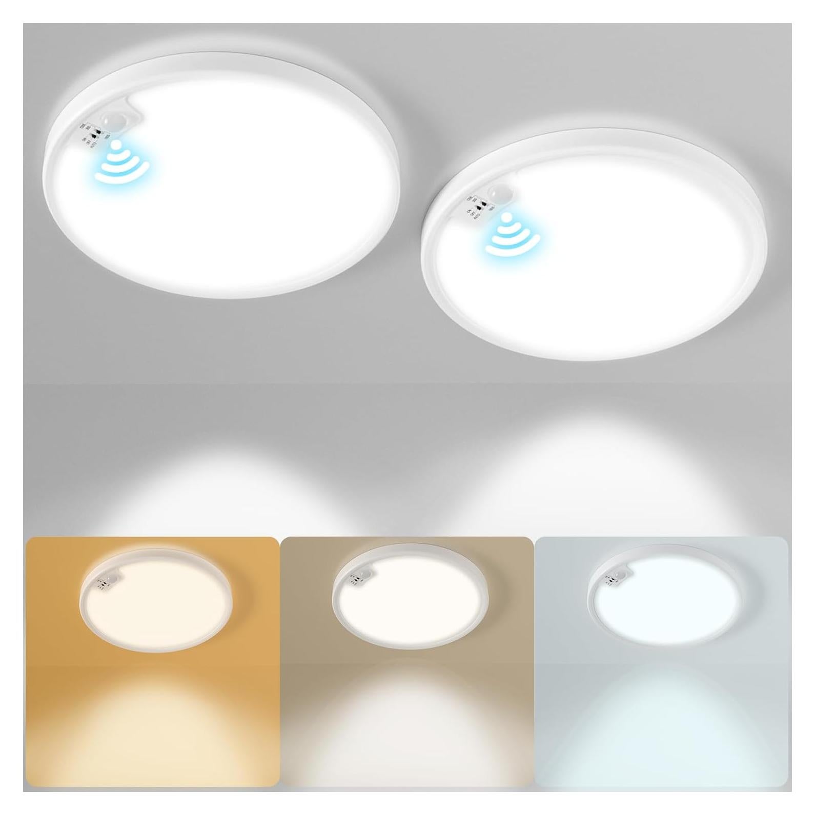 Luz de Techo LED Eleganted 18W con Sensor de Movimiento 2 Paquete