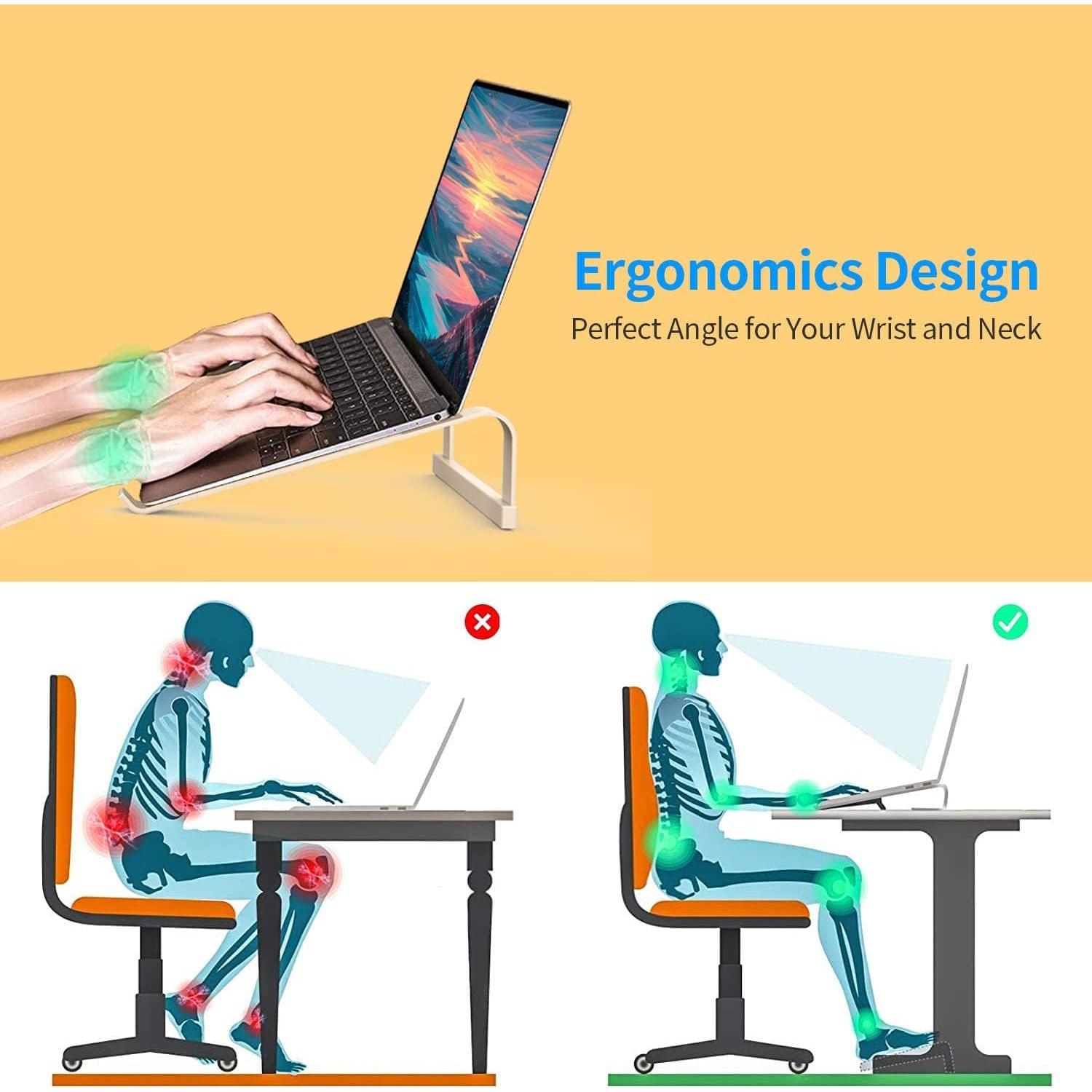 Soporte Elevador para Laptop LENRUE Aluminio Oro 12-16.2"