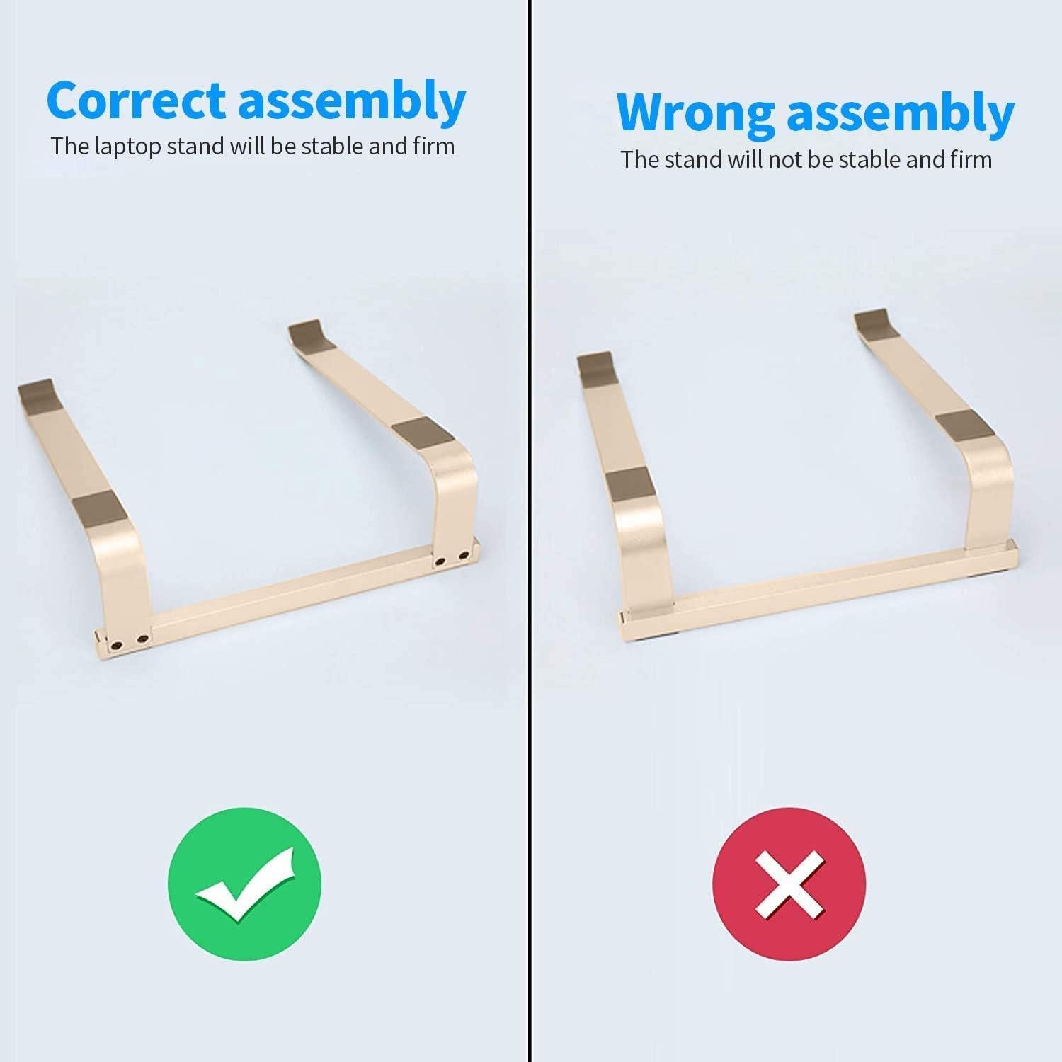 Soporte Elevador para Laptop LENRUE Aluminio Oro 12-16.2"