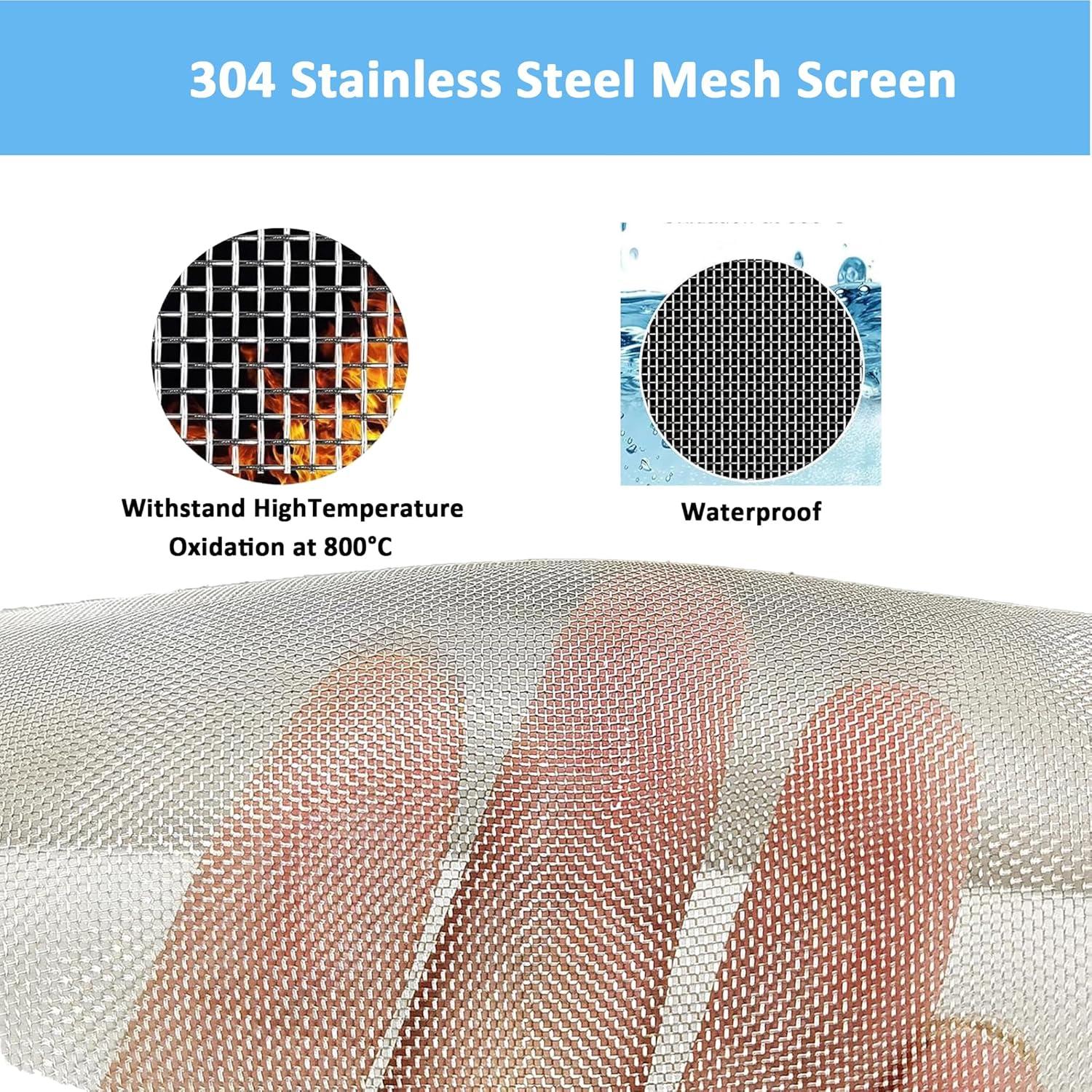 Malla de Acero Inoxidable 304 ANPUTWWH 40x120cm Filtro Plagas