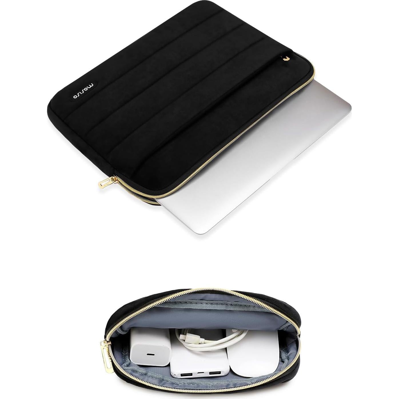 Funda para Laptop 13.3" MOSISO Negra Ultra Suave con Bolsa
