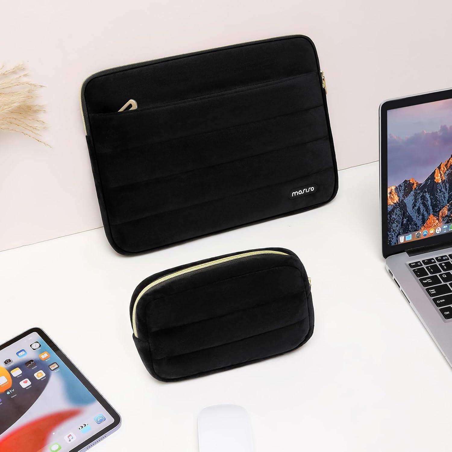 Funda para Laptop 13.3" MOSISO Negra Ultra Suave con Bolsa