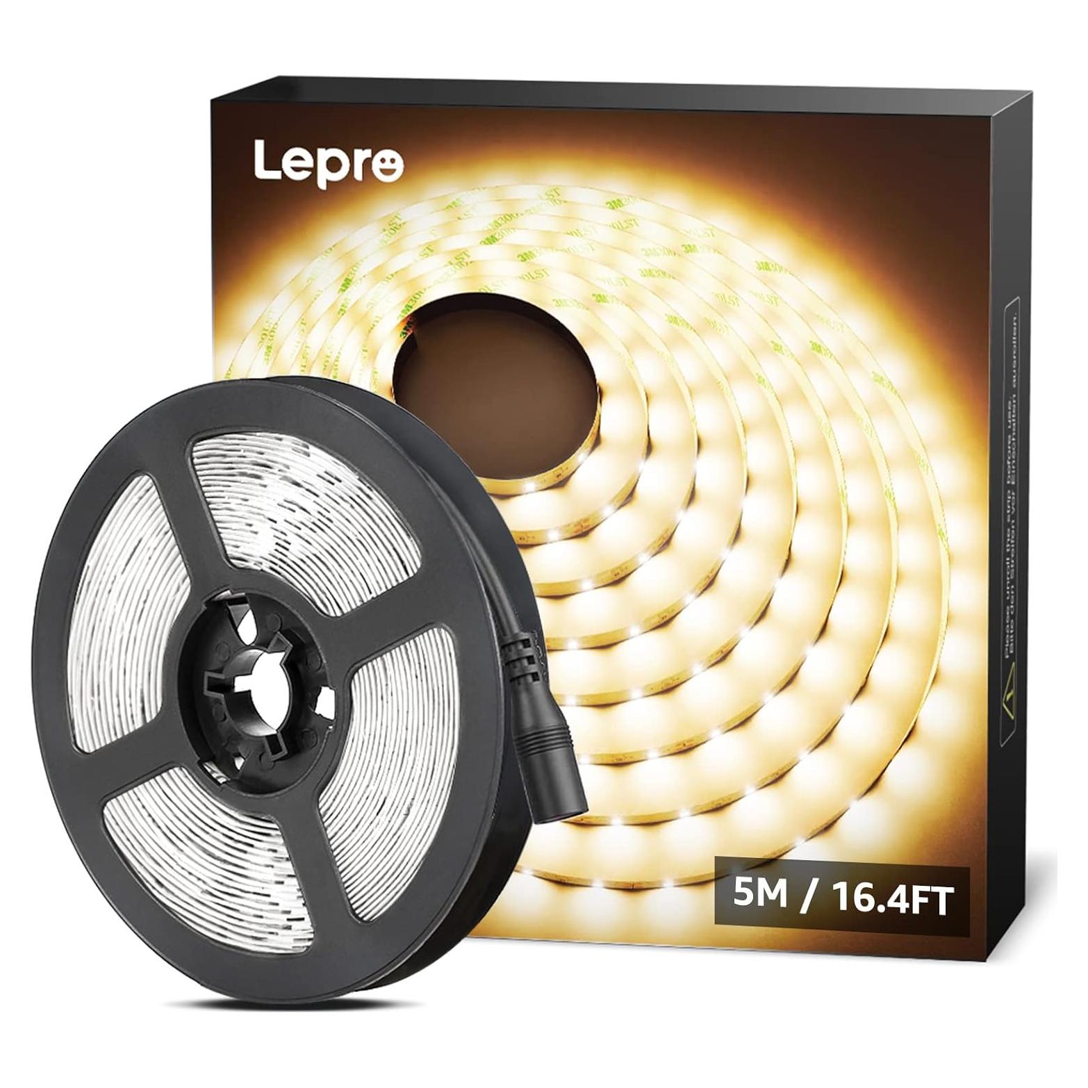 Tira LED 5m Lepro 12V Blanco Cálido 3000K SMD 2835