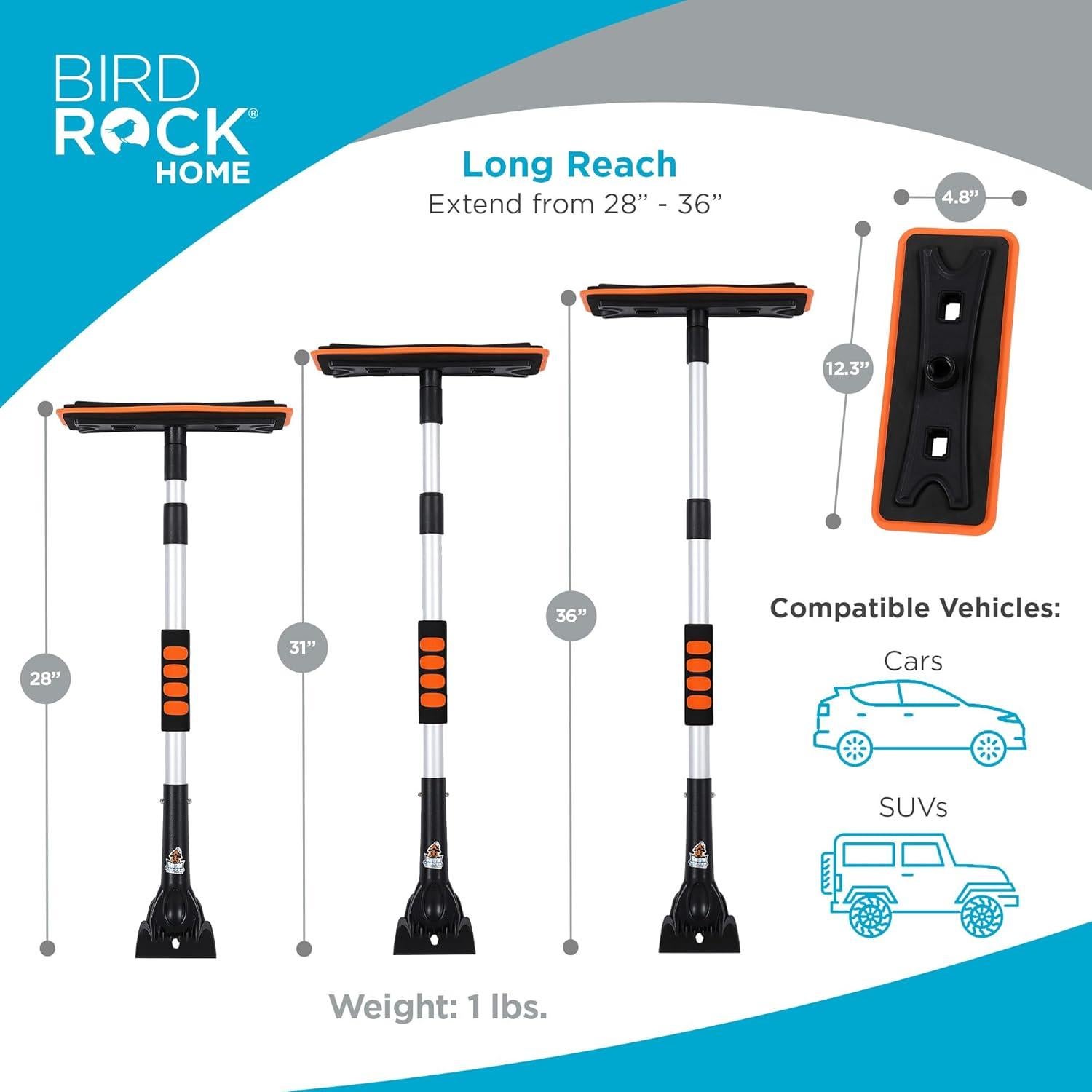 Cepillo Quitanieves Extensible BIRDROCK HOME 91.4 cm con Raspador