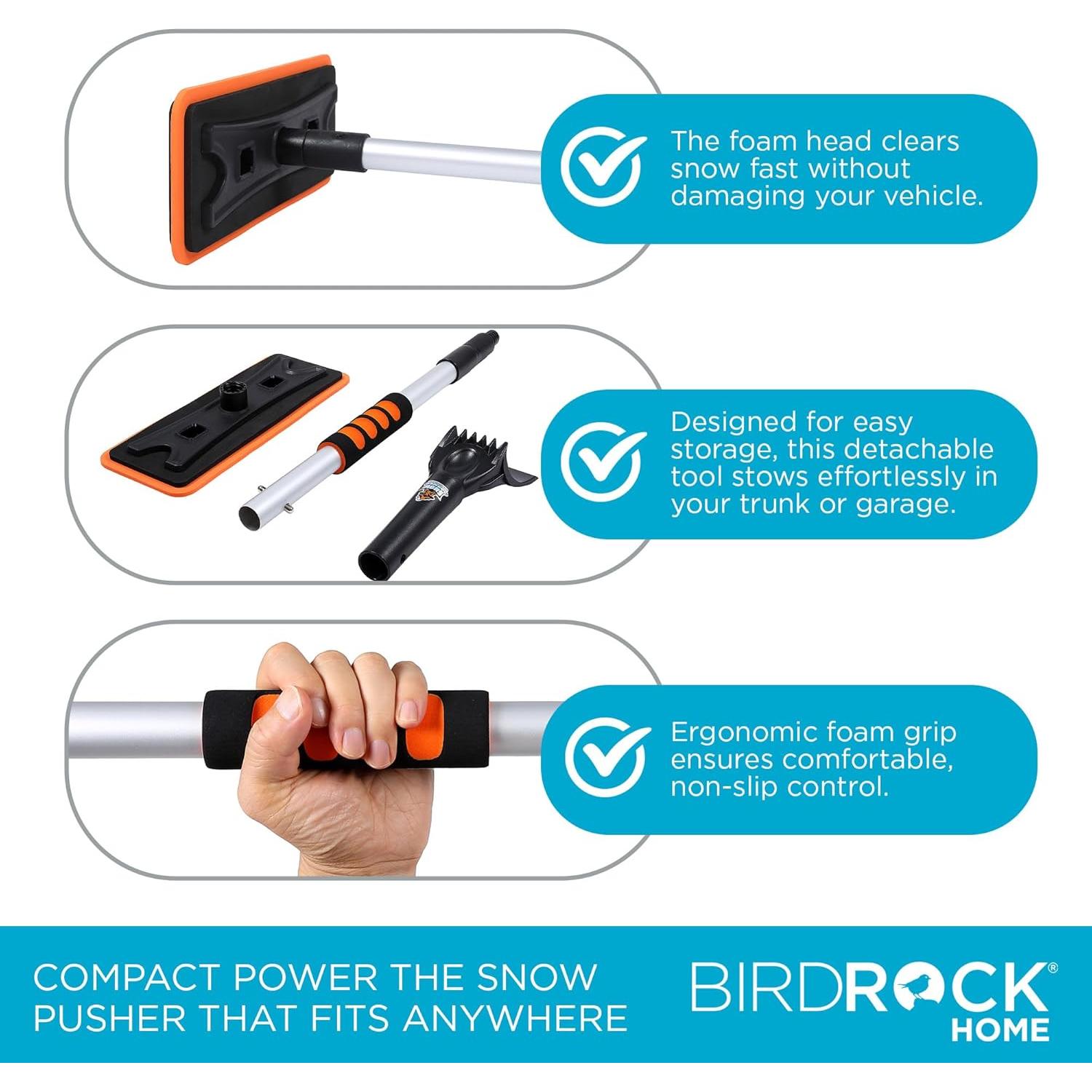 Cepillo Quitanieves Extensible BIRDROCK HOME 91.4 cm con Raspador