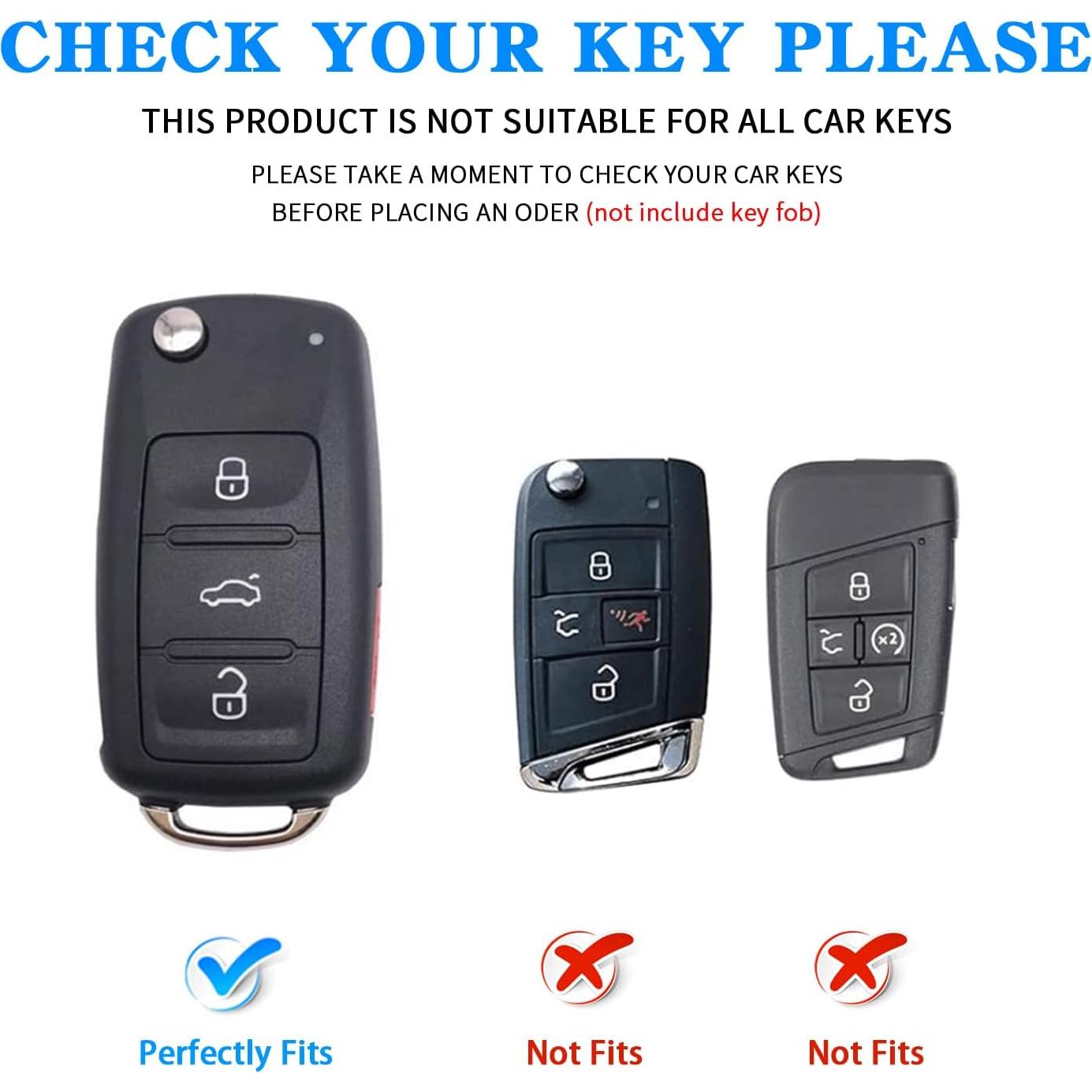 Funda de Llave MILD EAST para VW Beetle Jetta Passat Tiguan Negro