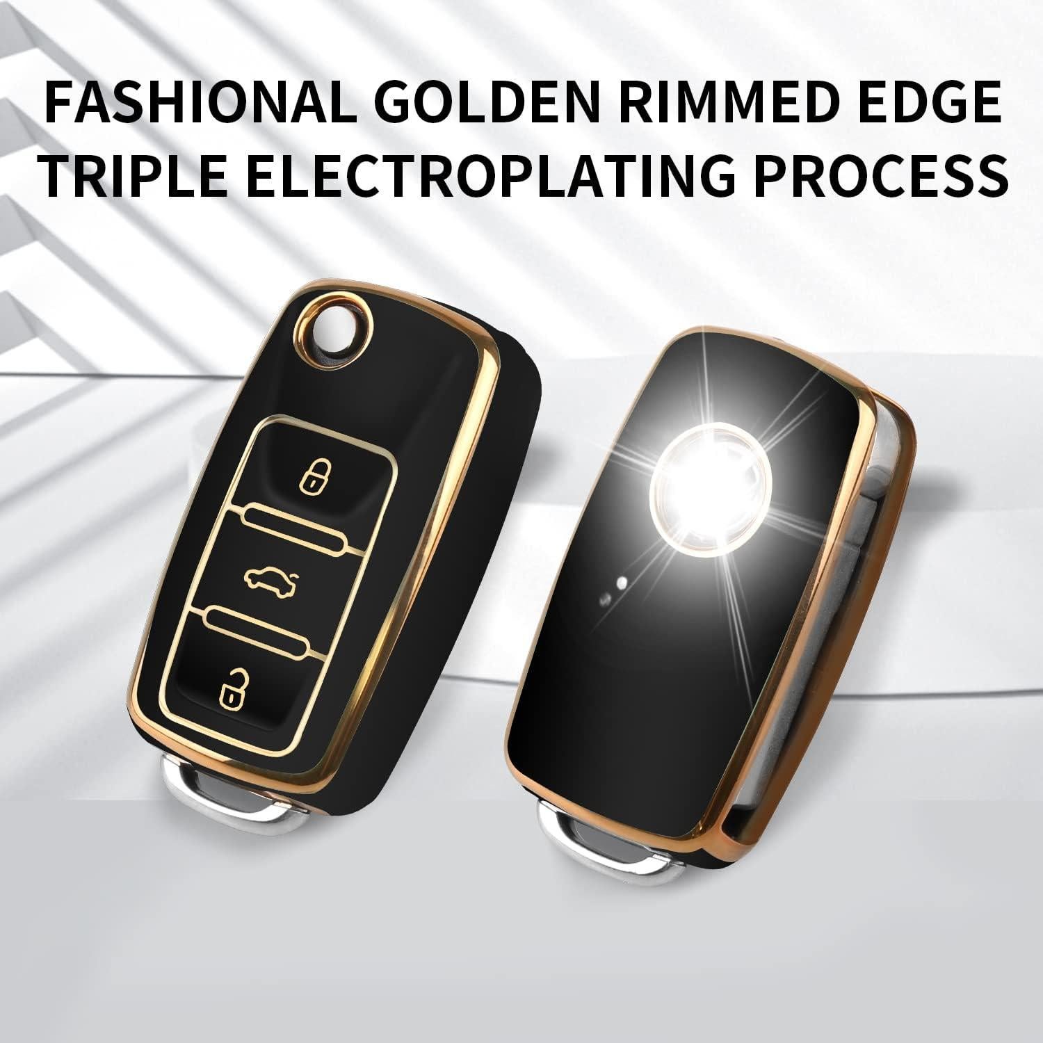 Funda de Llave MILD EAST para VW Beetle Jetta Passat Tiguan Negro