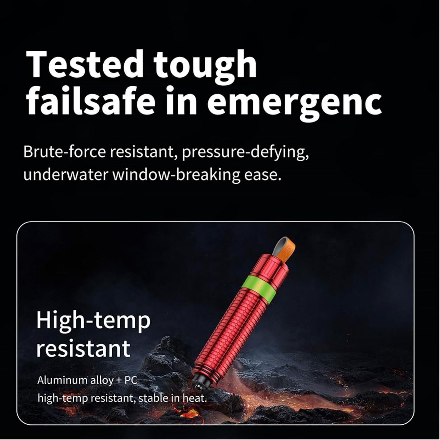 Martillo de Seguridad para Coche LANBOUY 2 Pack Rojo