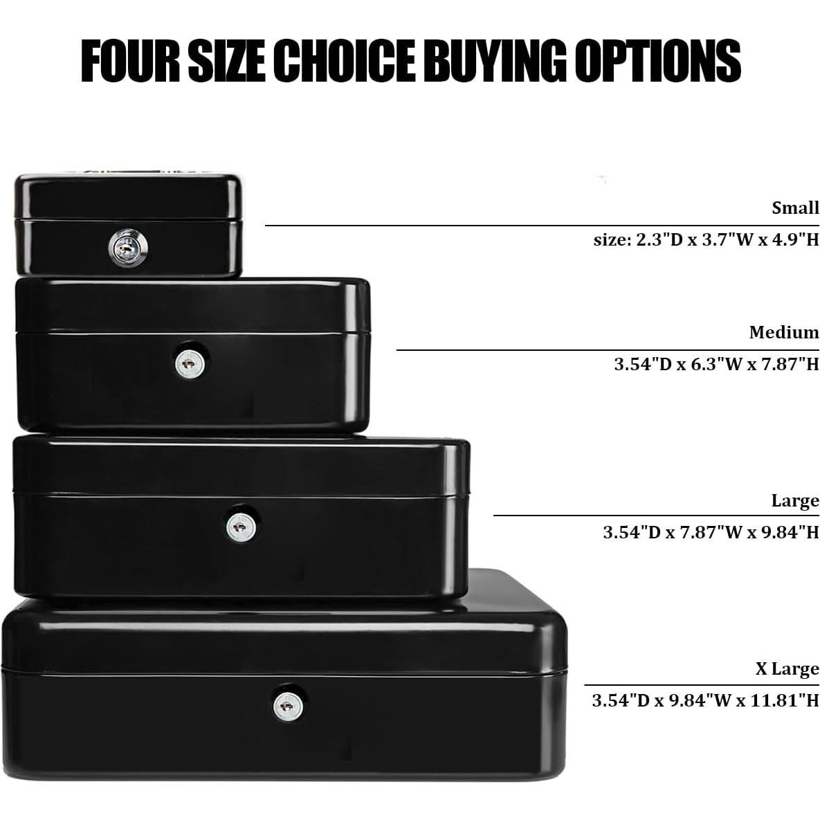 Caja Fuerte Mediana Jssmst de Acero con Bandeja Removible Negra