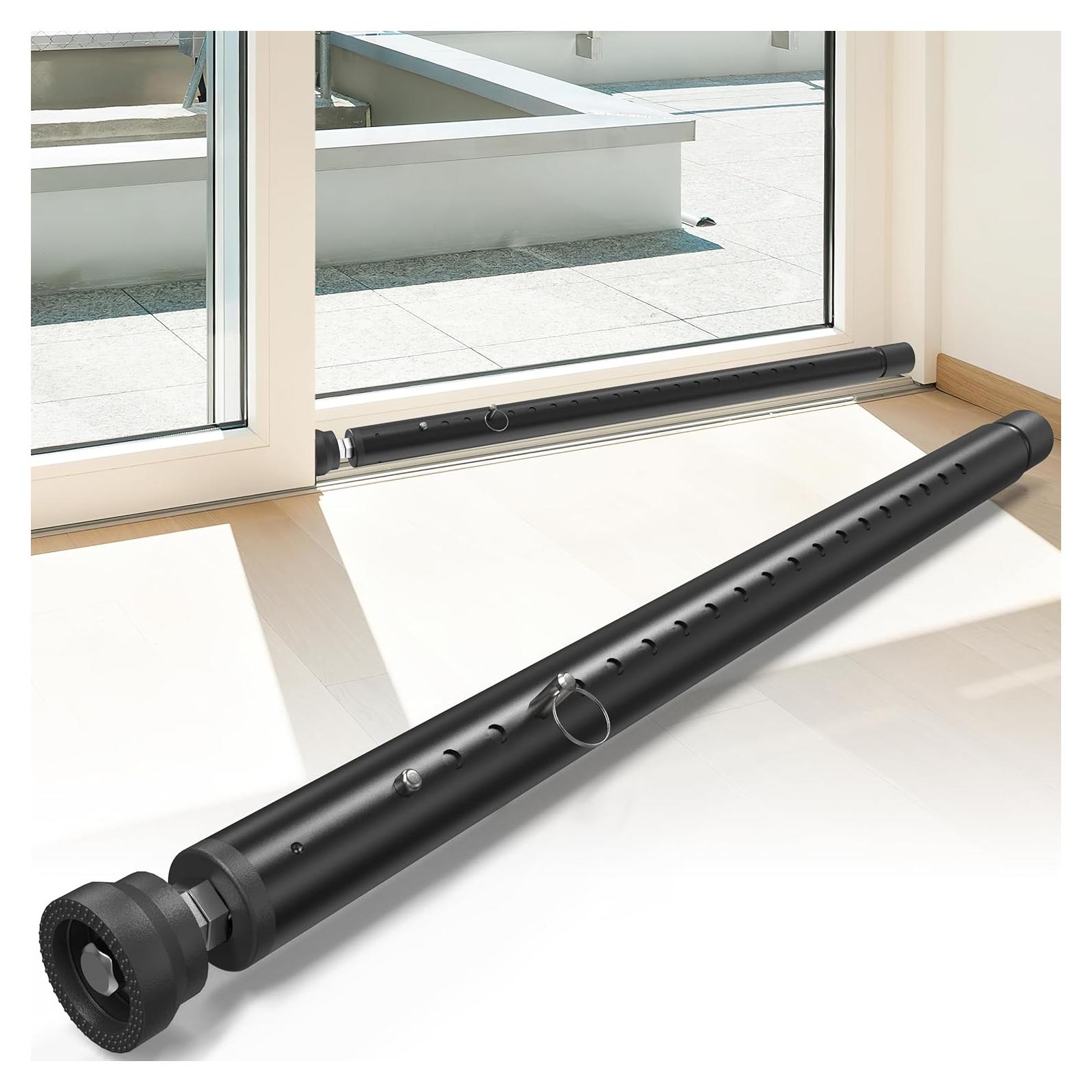 Barra de Seguridad Ajustable para Puertas Corredizas WooFog 43-127 cm - Negro
