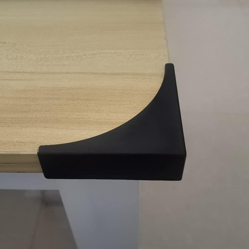 Protectores de Esquinas Metálicos Sutfmwe Negros - Paquete de 4